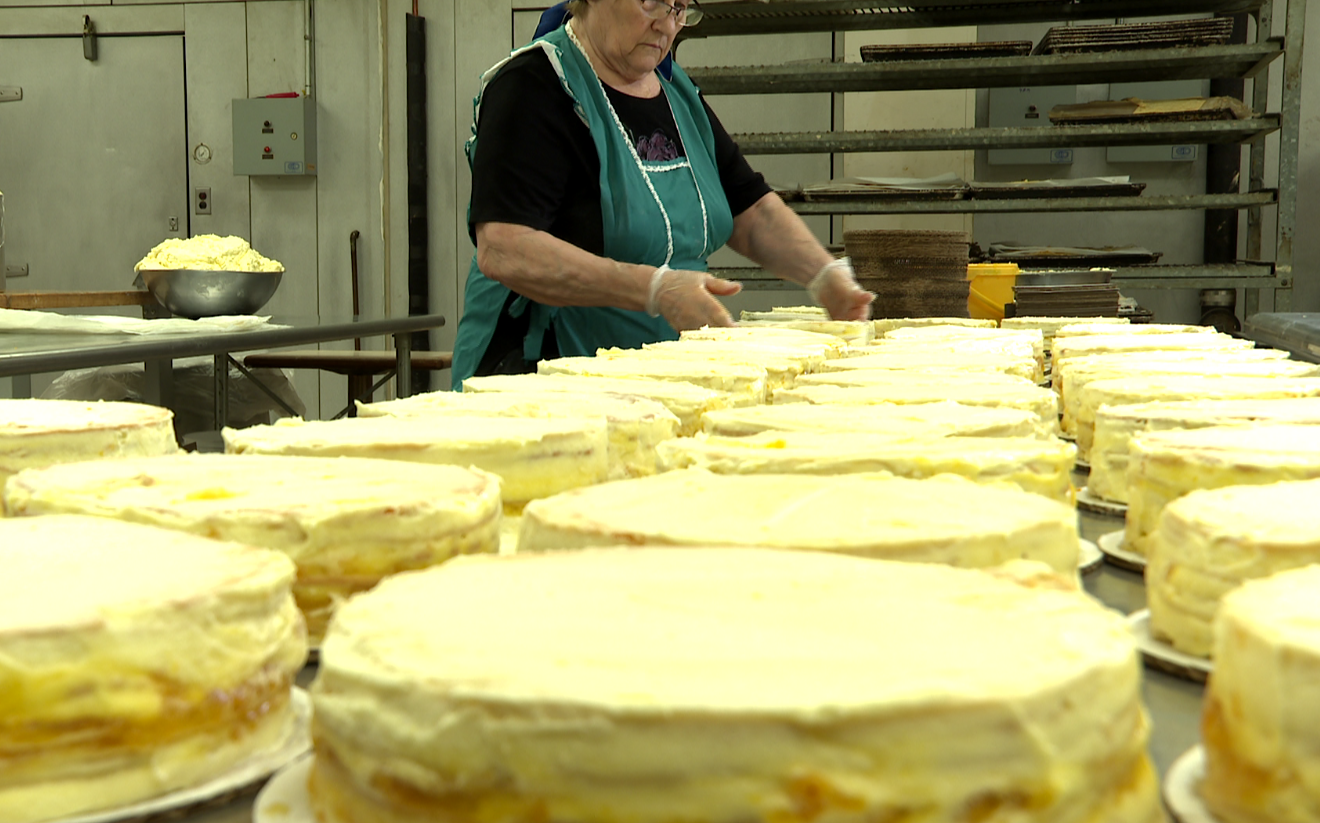 Lithuanian Bakery's vanilla apricot torte.