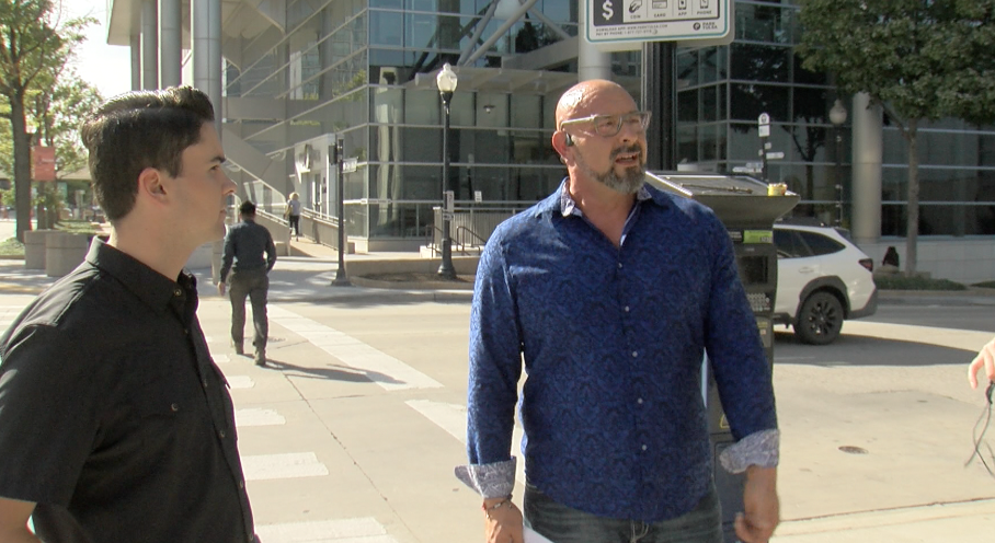 Brodie listens to David Lacey