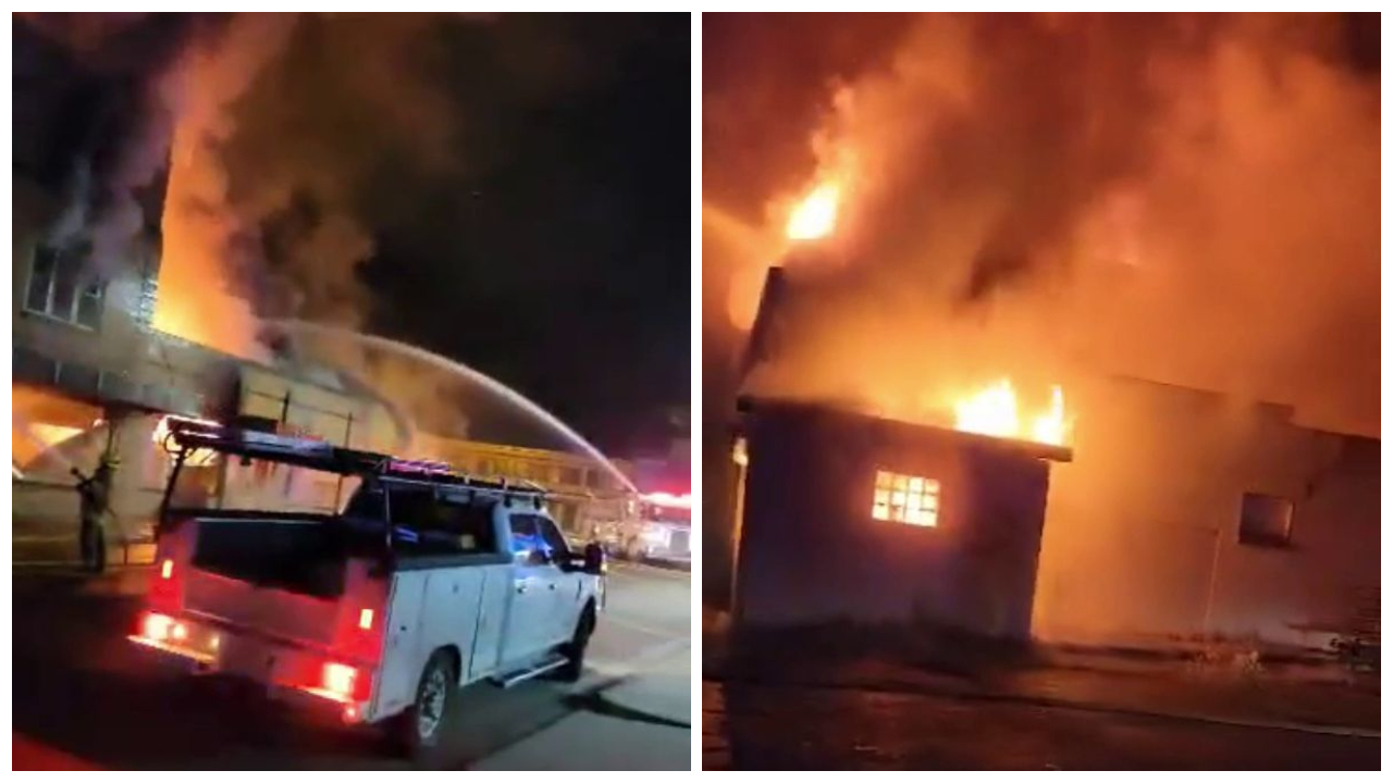 Old hotel goes up in flames in Cut Bank