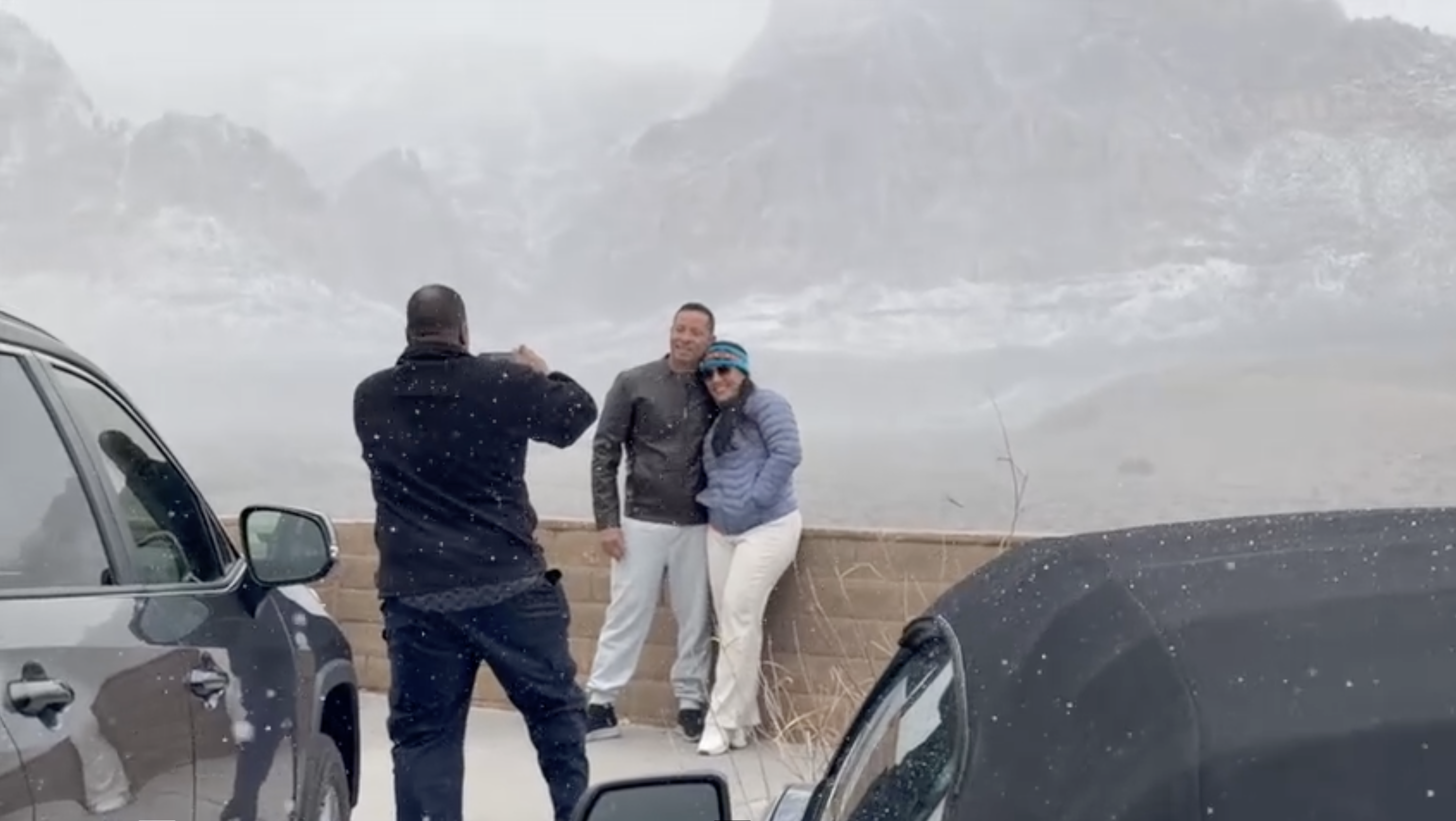 Snow blankets Las Vegas valley mountains as winter storm brings much-needed moisture