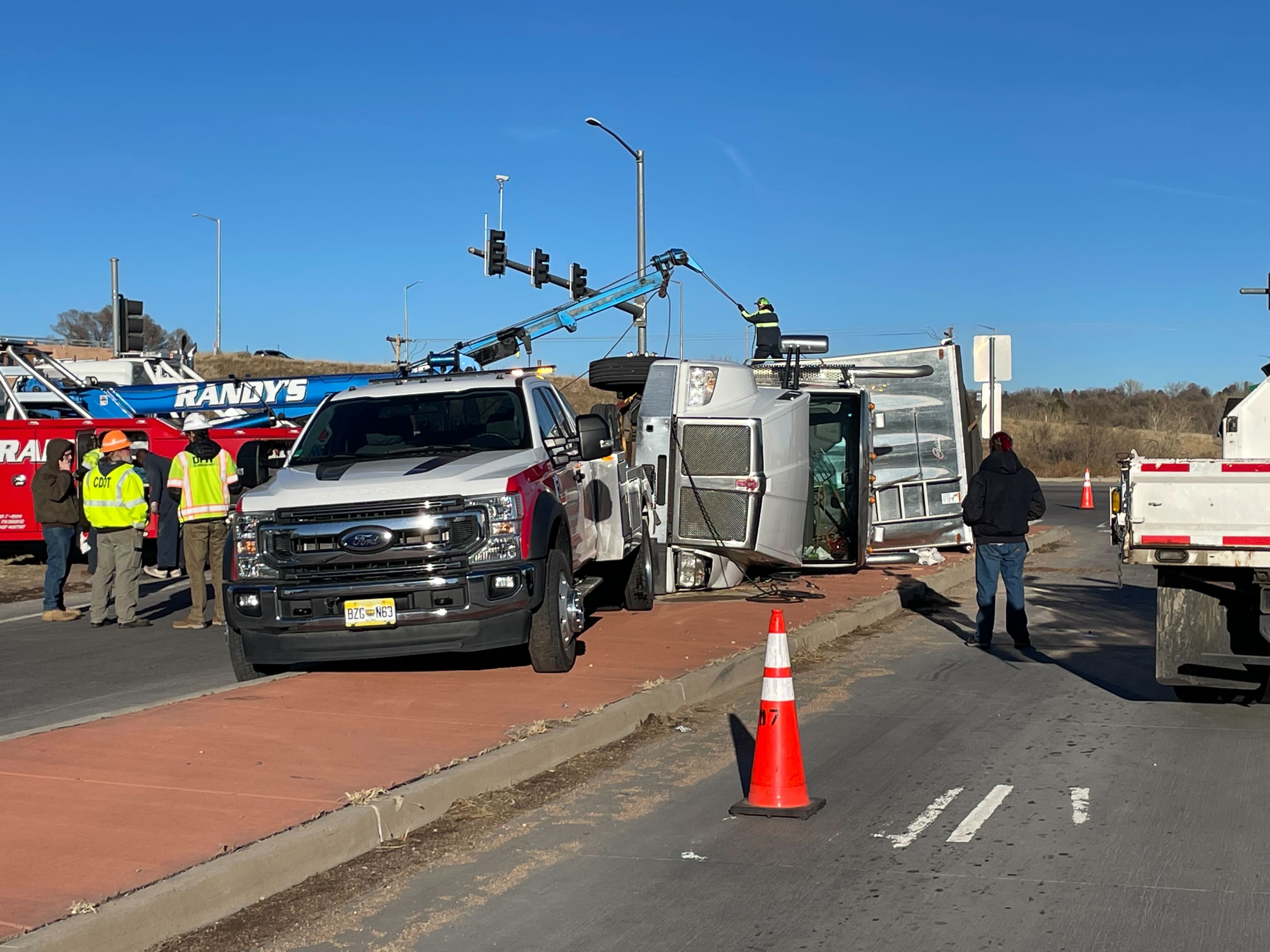 Semi Overturned
