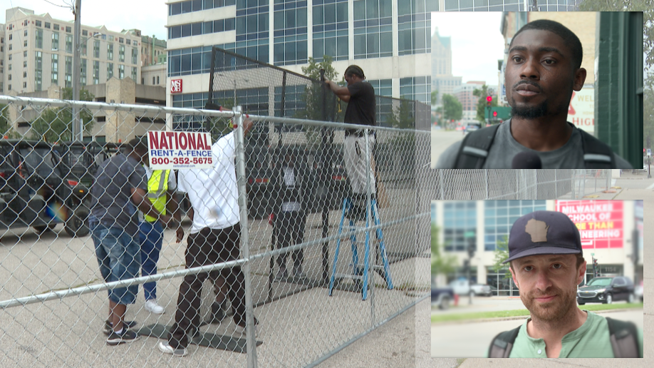 crews building RNC perimeter fencing