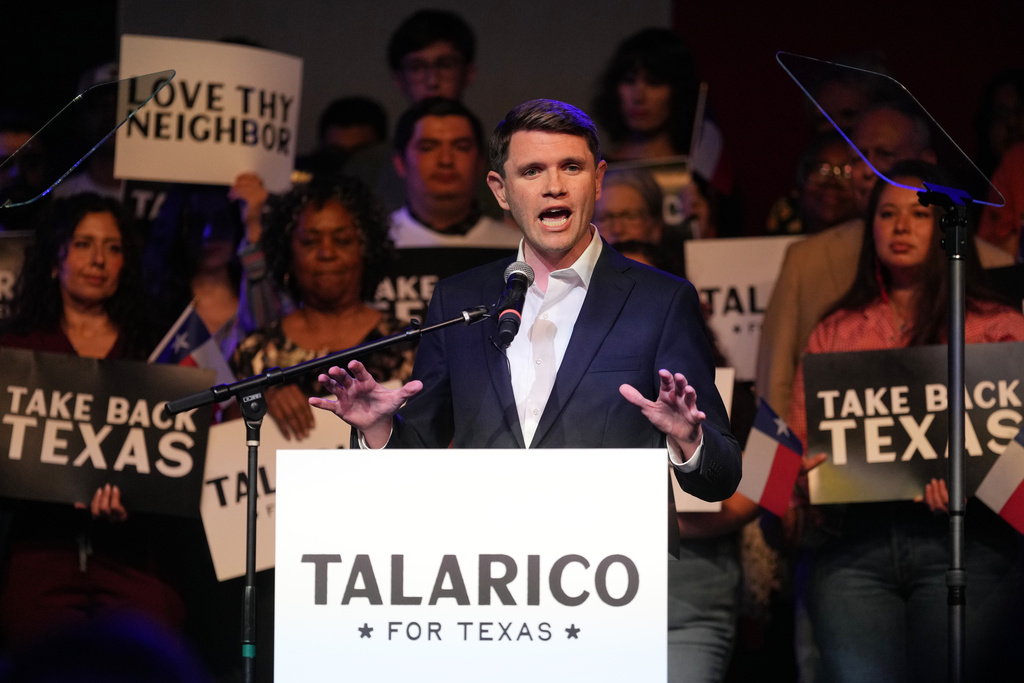 Texas Democratic Senate candidate Texas state Rep. James Talarico, D-Austin, speaks for the first time since winning the Democratic nomination in Austin, Wednesday, March 4, 2026. 