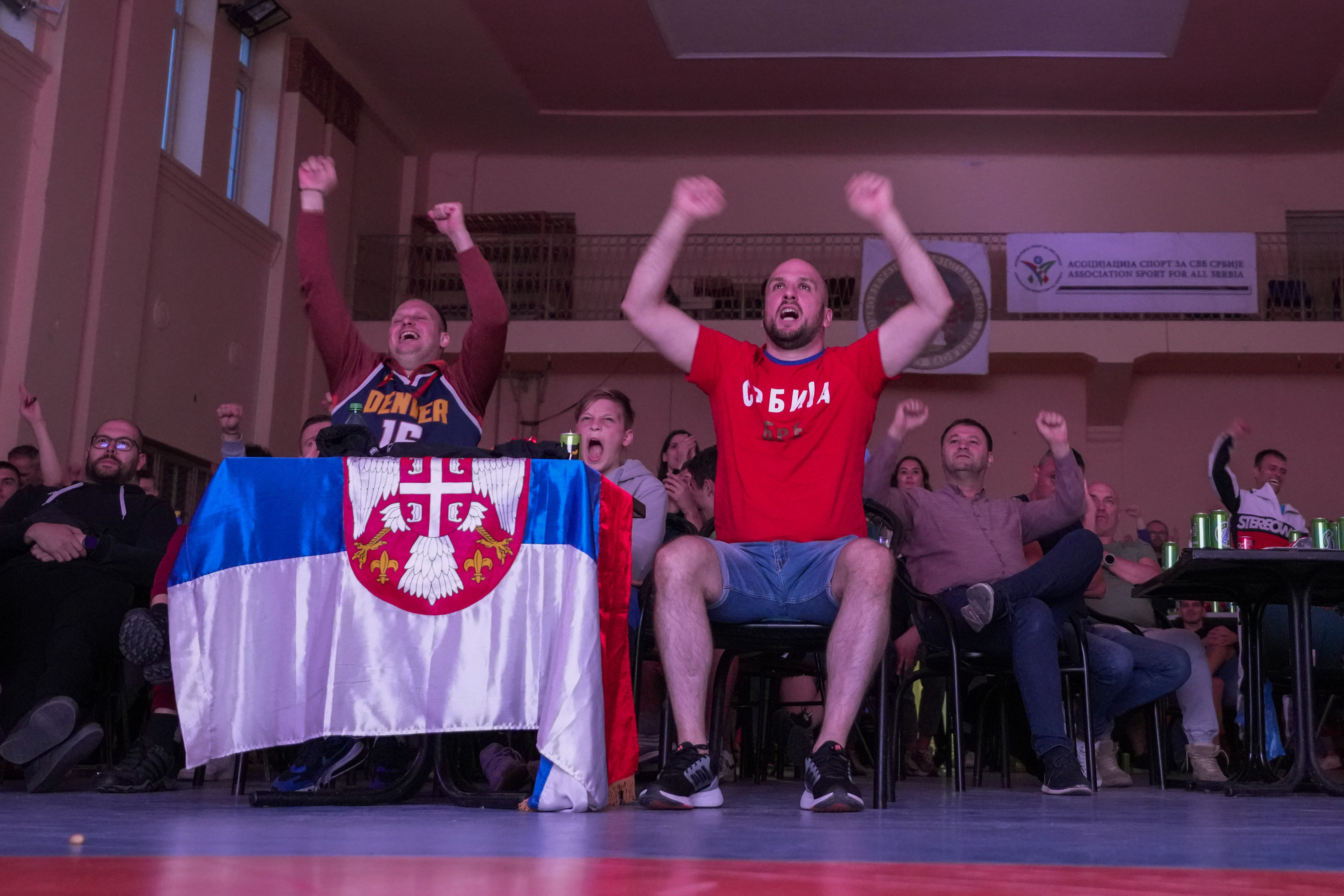 NBA Finals Jokic Serbia Celebrates