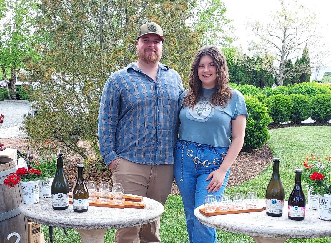 Blue Bee Cider owners Taylor Benson and Mackenzie Smith