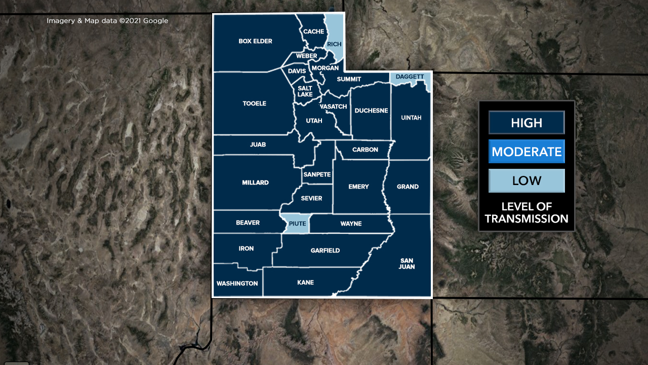 COVID transmission map 11-18-21