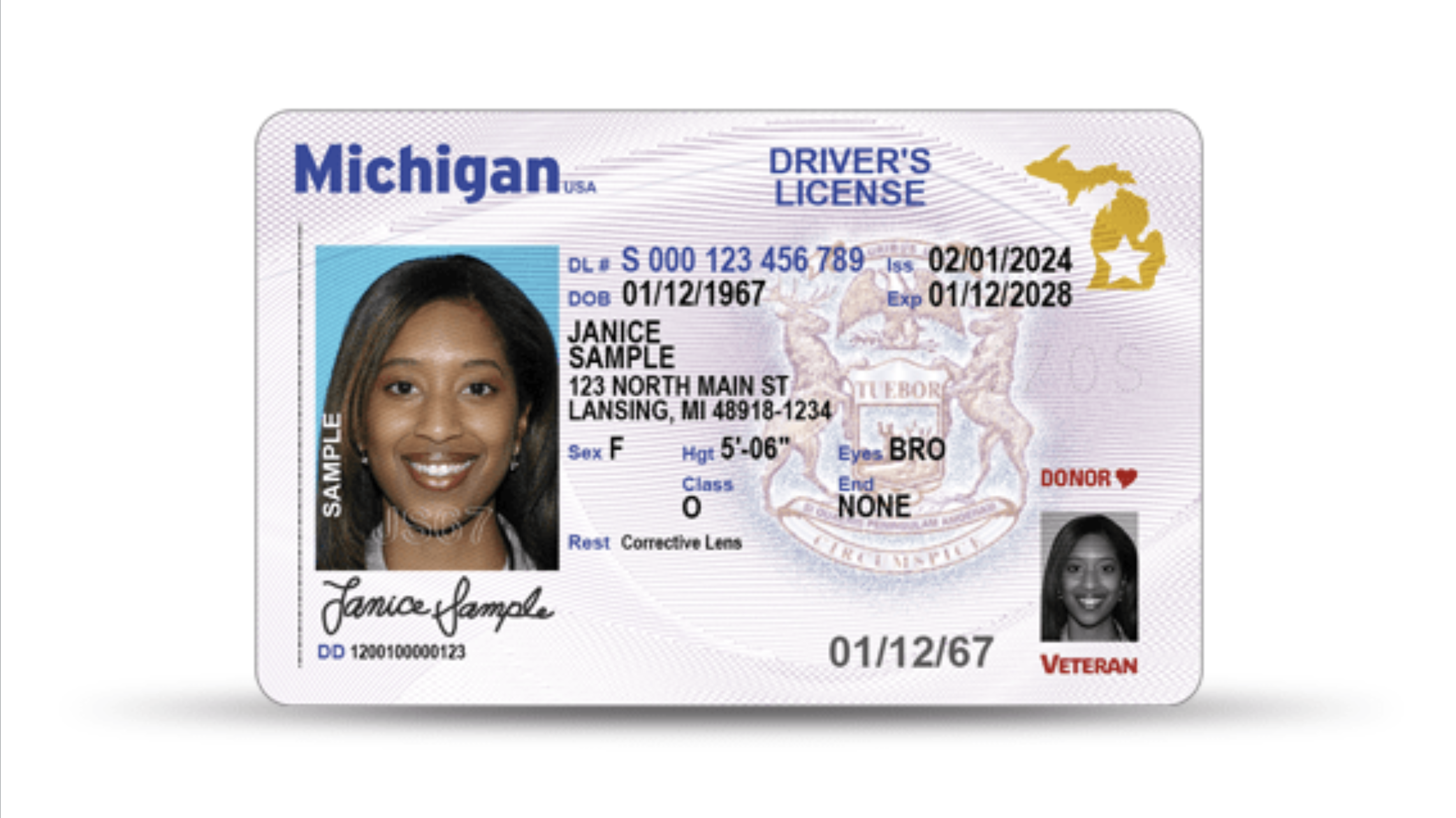 State of Michigan new license REAL ID compliant