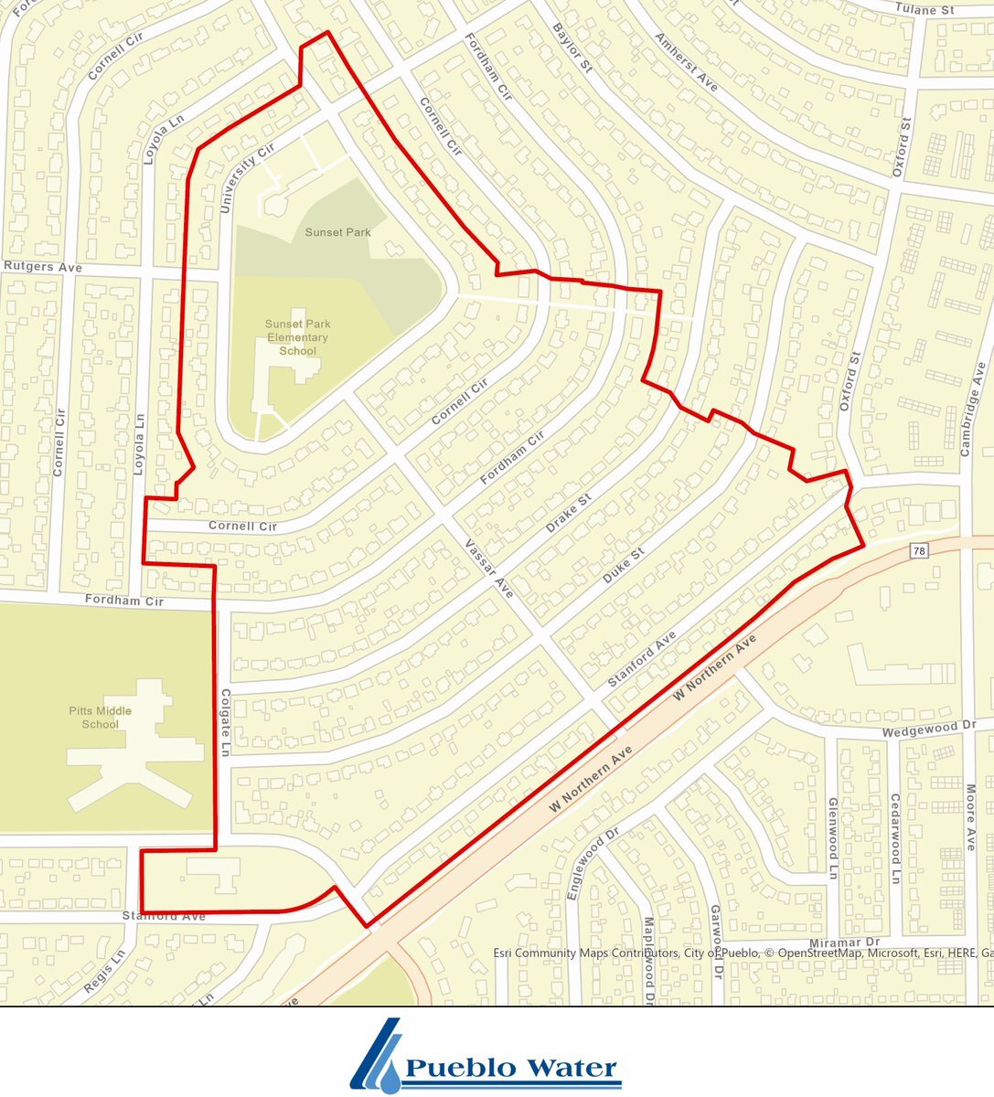 Pueblo water service outage