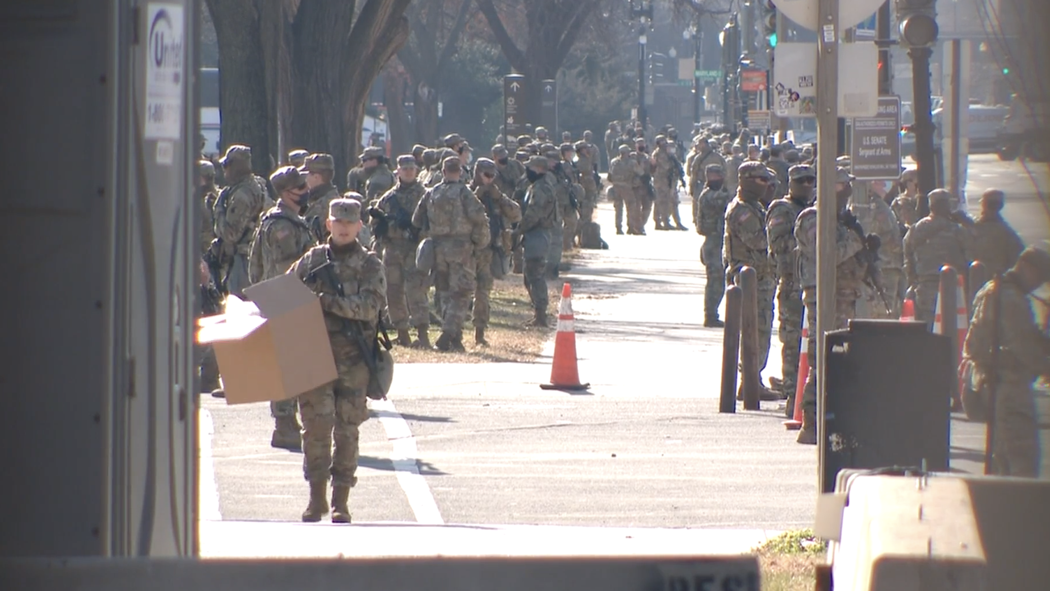 Tens of thousands of National Guard members are on the streets of Washington, D.C. and around The Capitol, ahead of the presidential inauguration of Joe Biden. It is one of the largest security forces ever for an inauguration and follows the insurrection during a joint session of Congress two weeks ago.