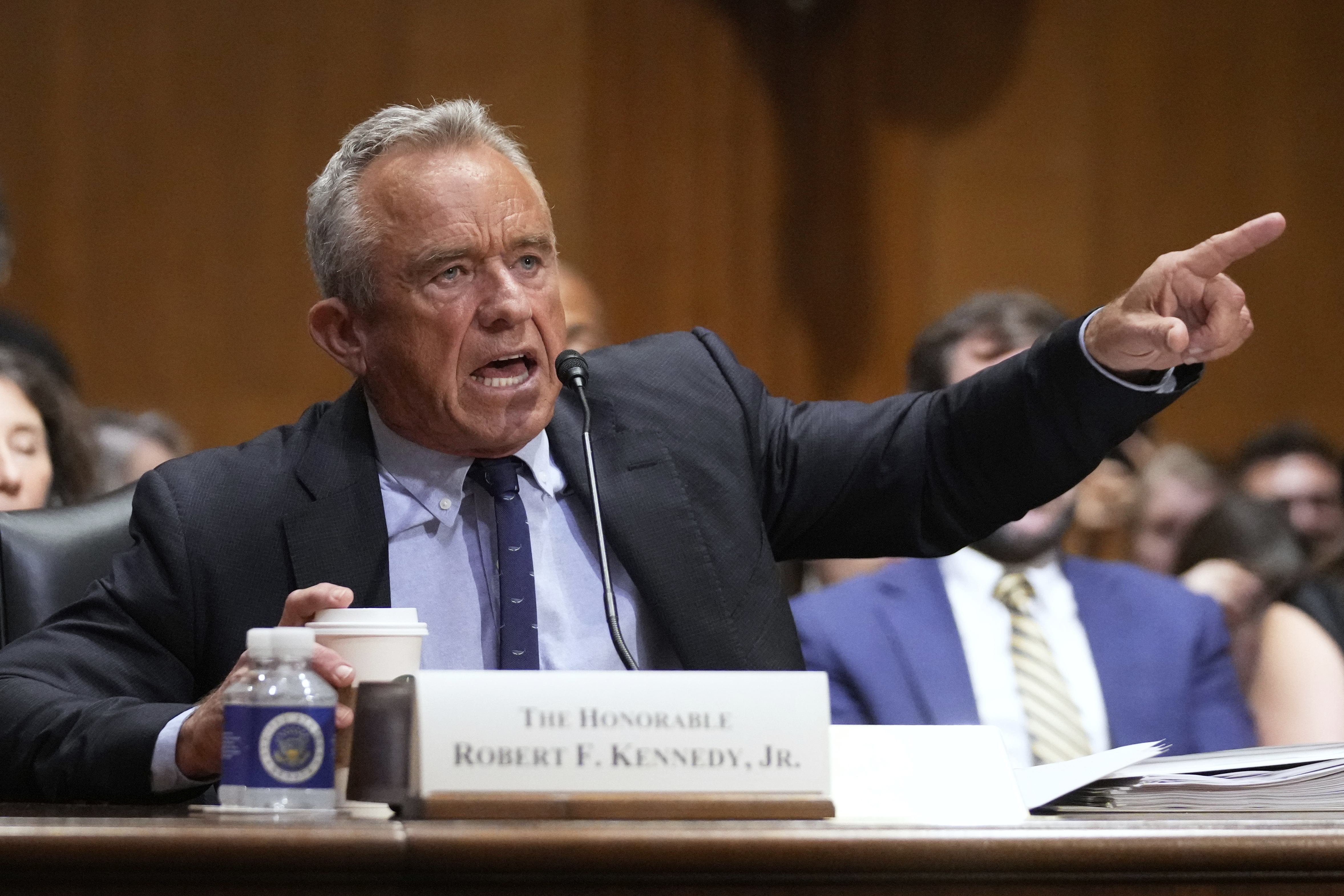 Secretary of Health and Human Services Robert F. Kennedy Jr., appears before the Senate Finance Committee, on Capitol Hill in Washington, Thursday, Sept. 4, 2025. 