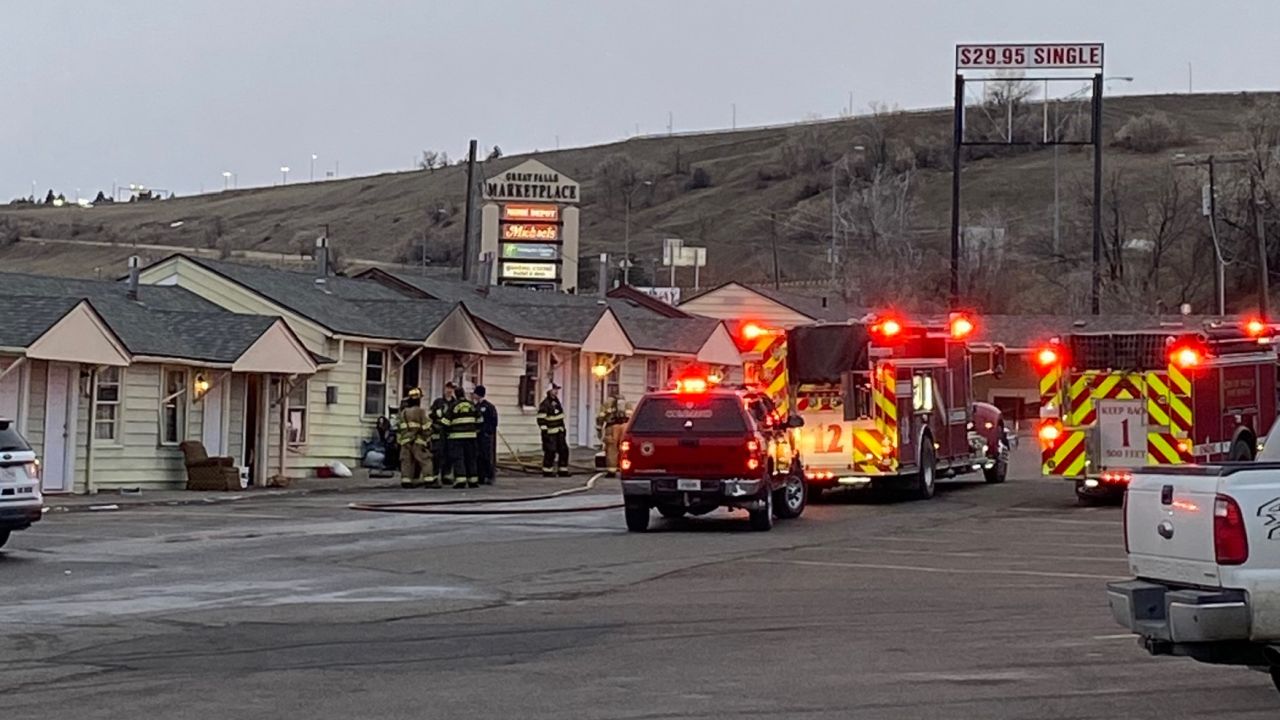 Great Falls Fire Rescue responded to a fire at the Airway Motel in southwest Great Falls on Tuesday, January 24, 2023.