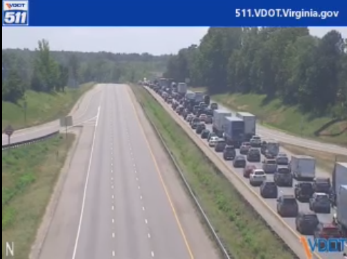 Interstate 95 north closed 