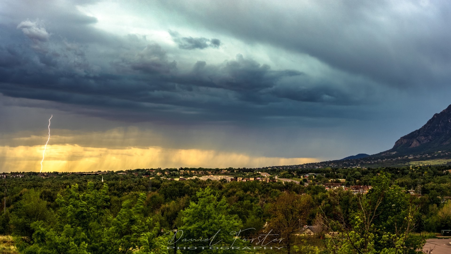 Lightning over Colorado Springs