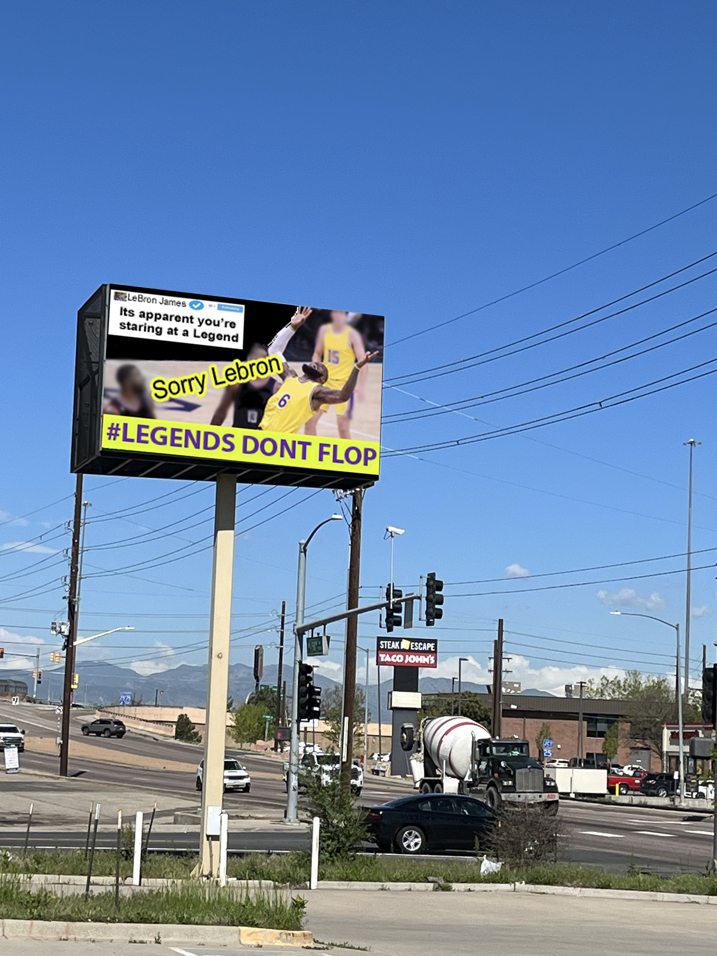 Lebron James trolling billboard 
