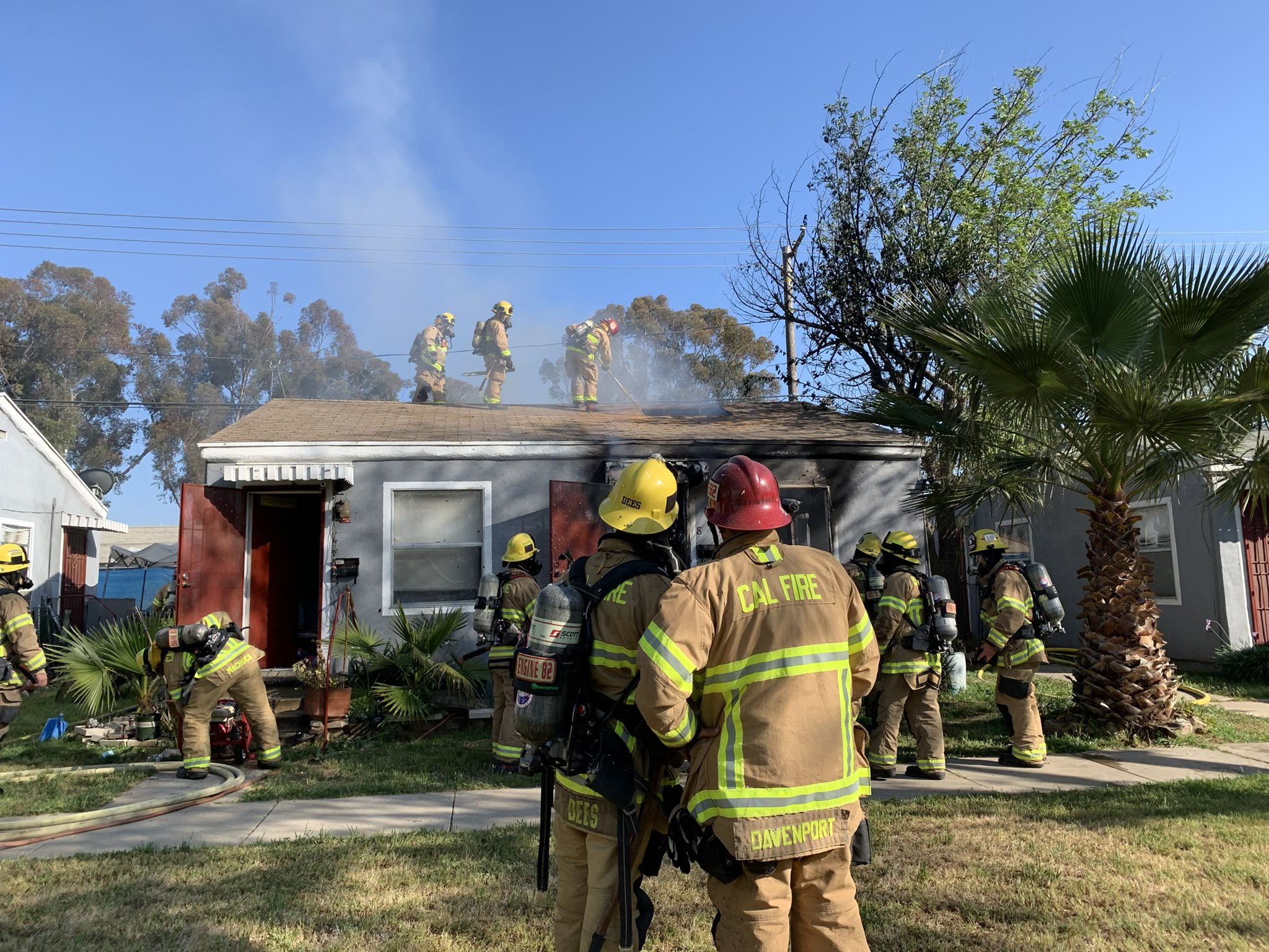 Duplex fire in Ramona 4-30-23