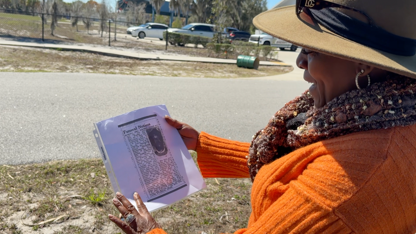 In her hands, Gay-Jackson held an old newspaper clipping of the obituary of another great aunt, Rachel Jenkins.