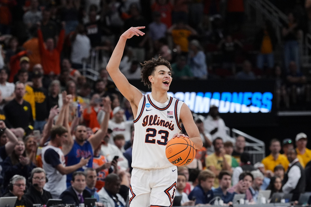 NCAA Iowa Illinois Basketball