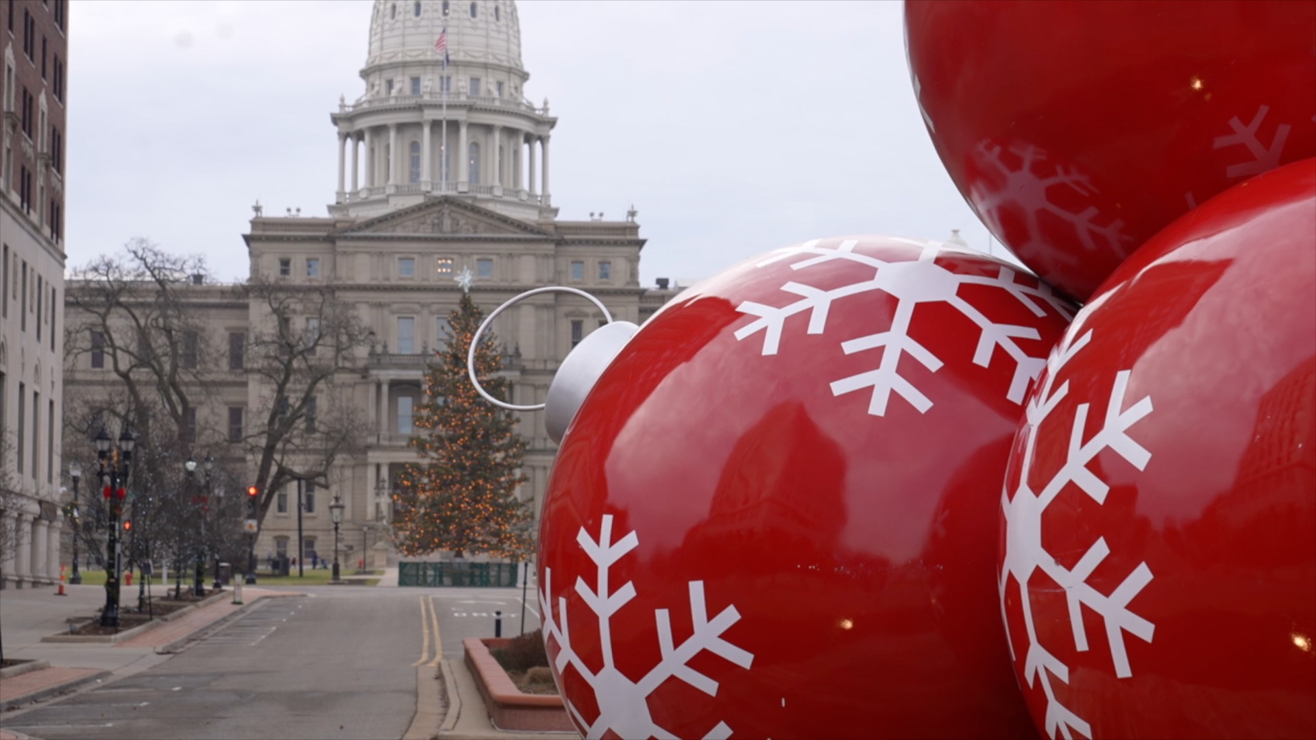 Downtown Lansing Big Red Balls