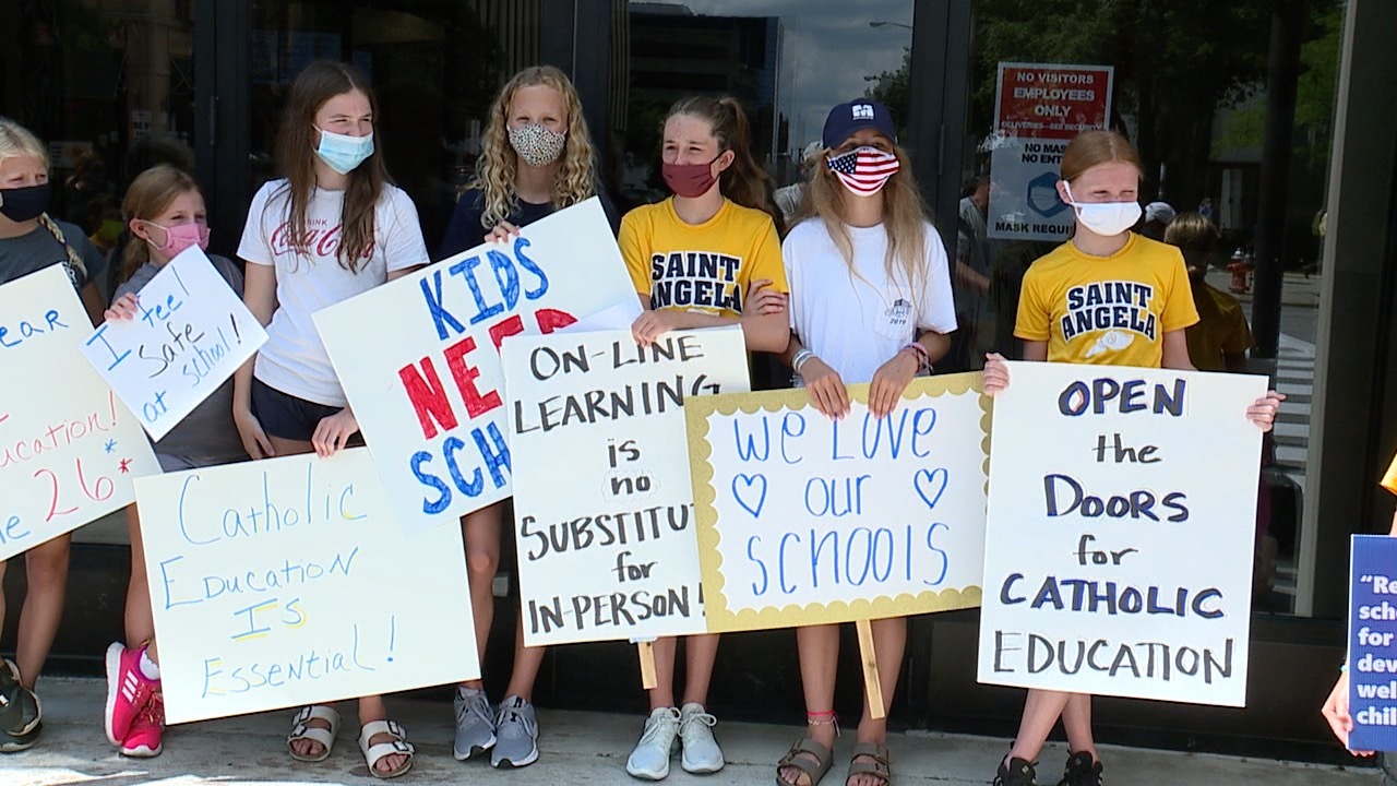 Catholic Diocese of Cleveland school rally 