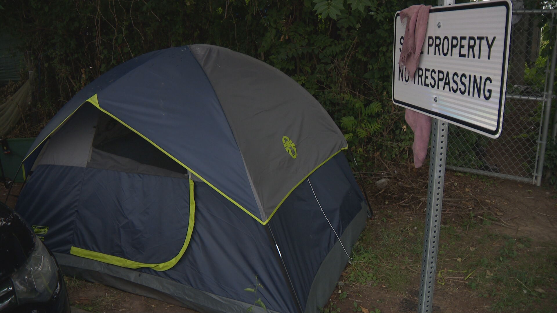 homeless on state property 