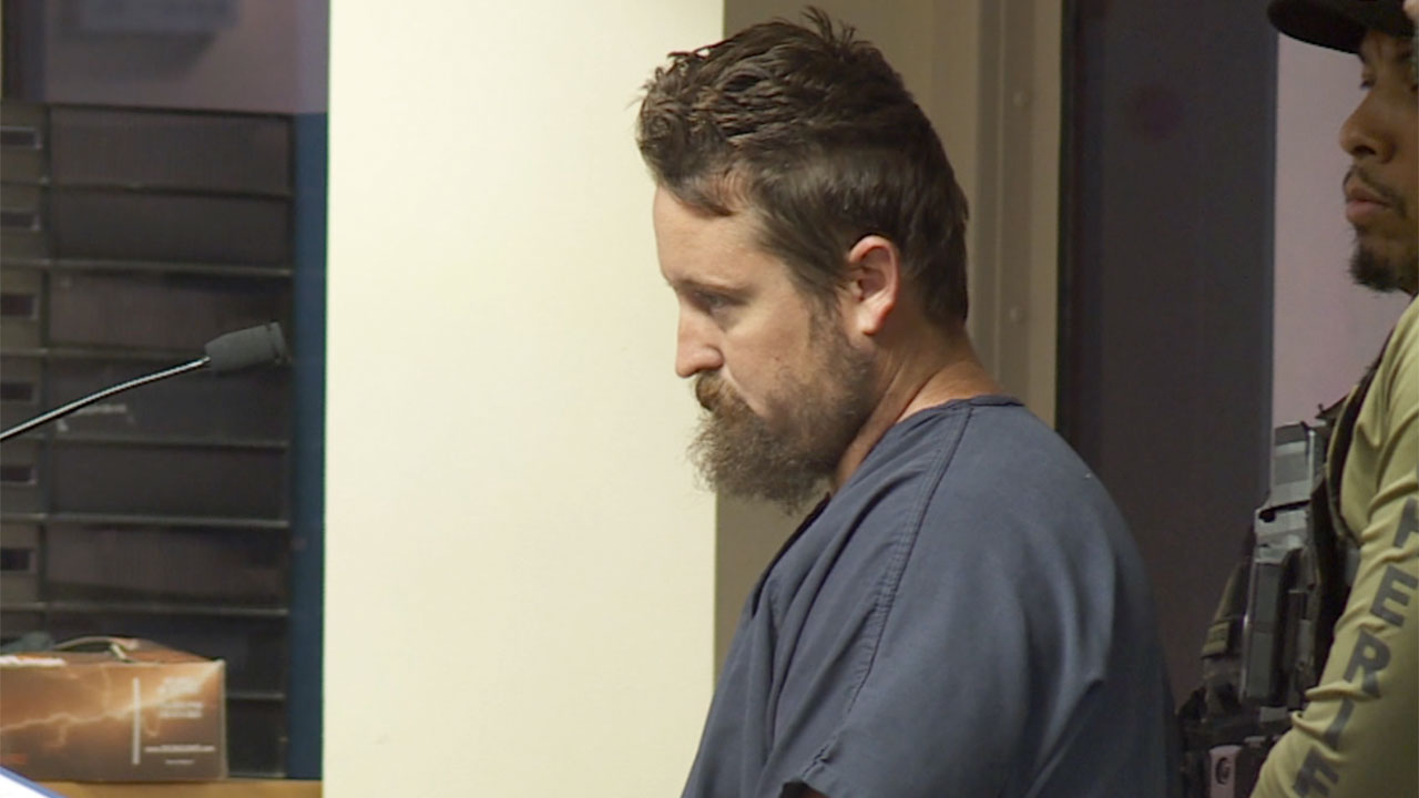 Stephen Scantlebury appears before a Palm Beach County judge on Feb. 25, 2025.