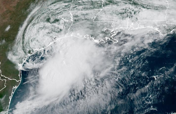 Satellite image of Tropical Storm Arthur