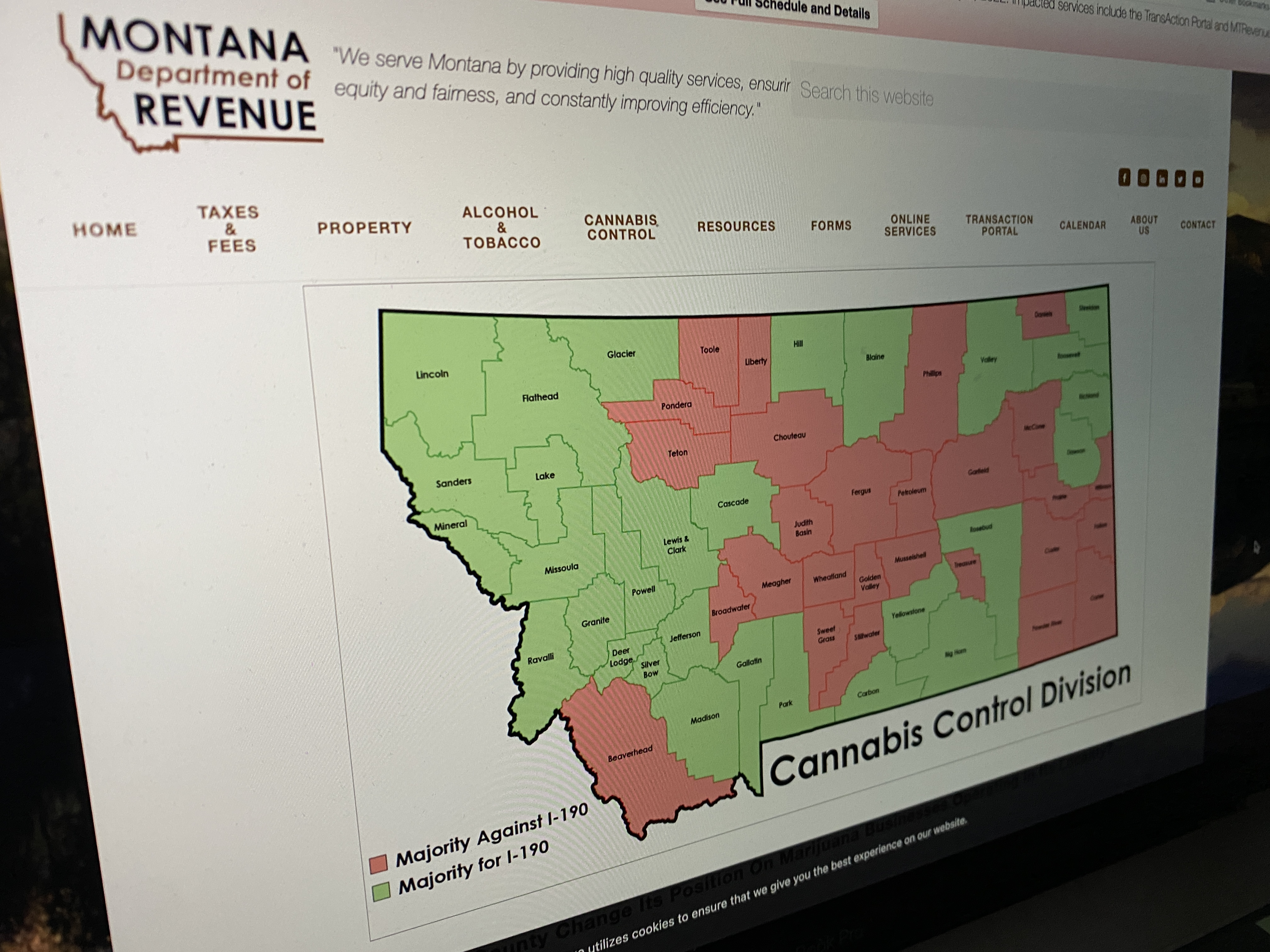 Red and Green Counties