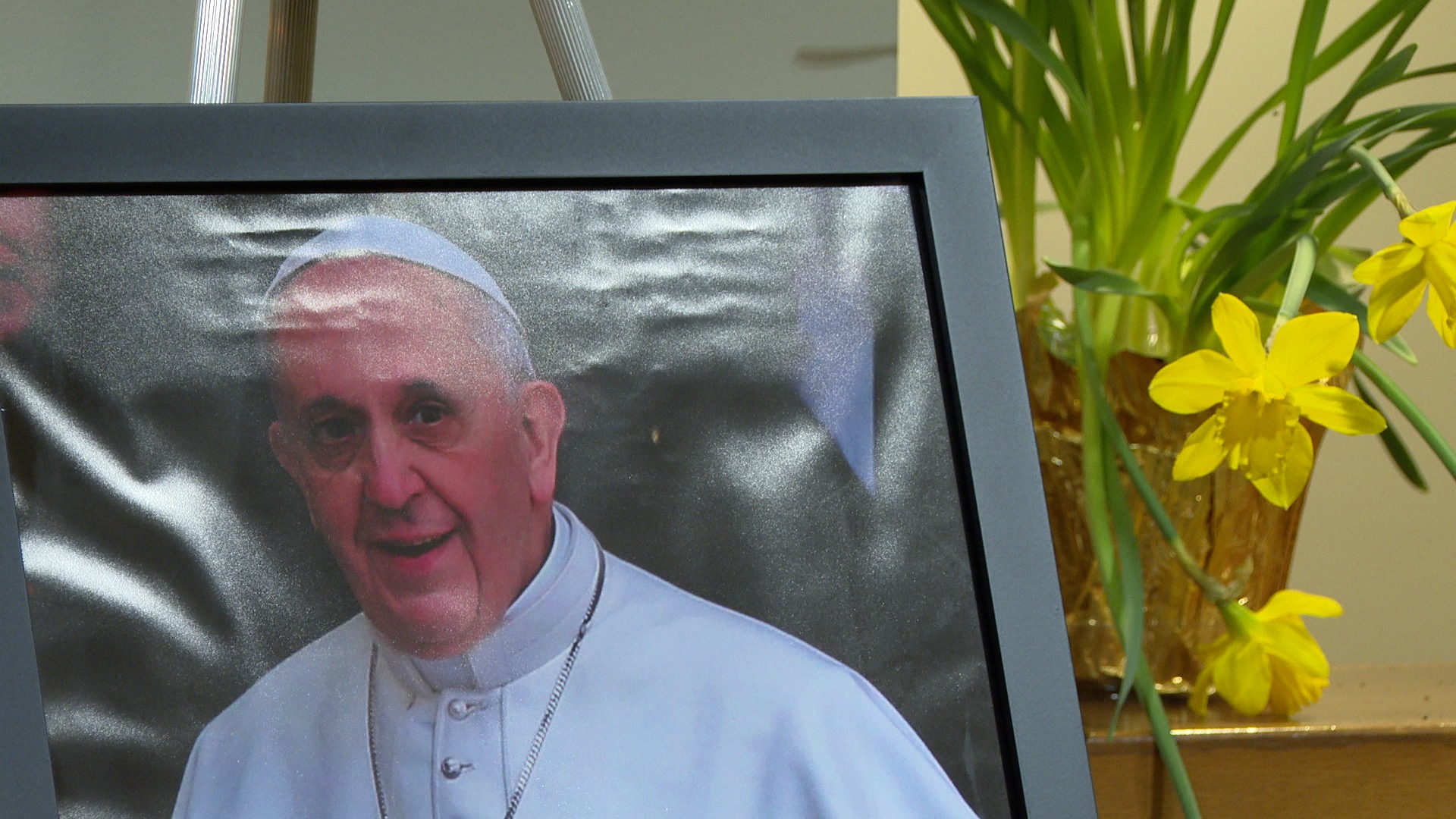Pope Francis Picture at MSU Catholic Center