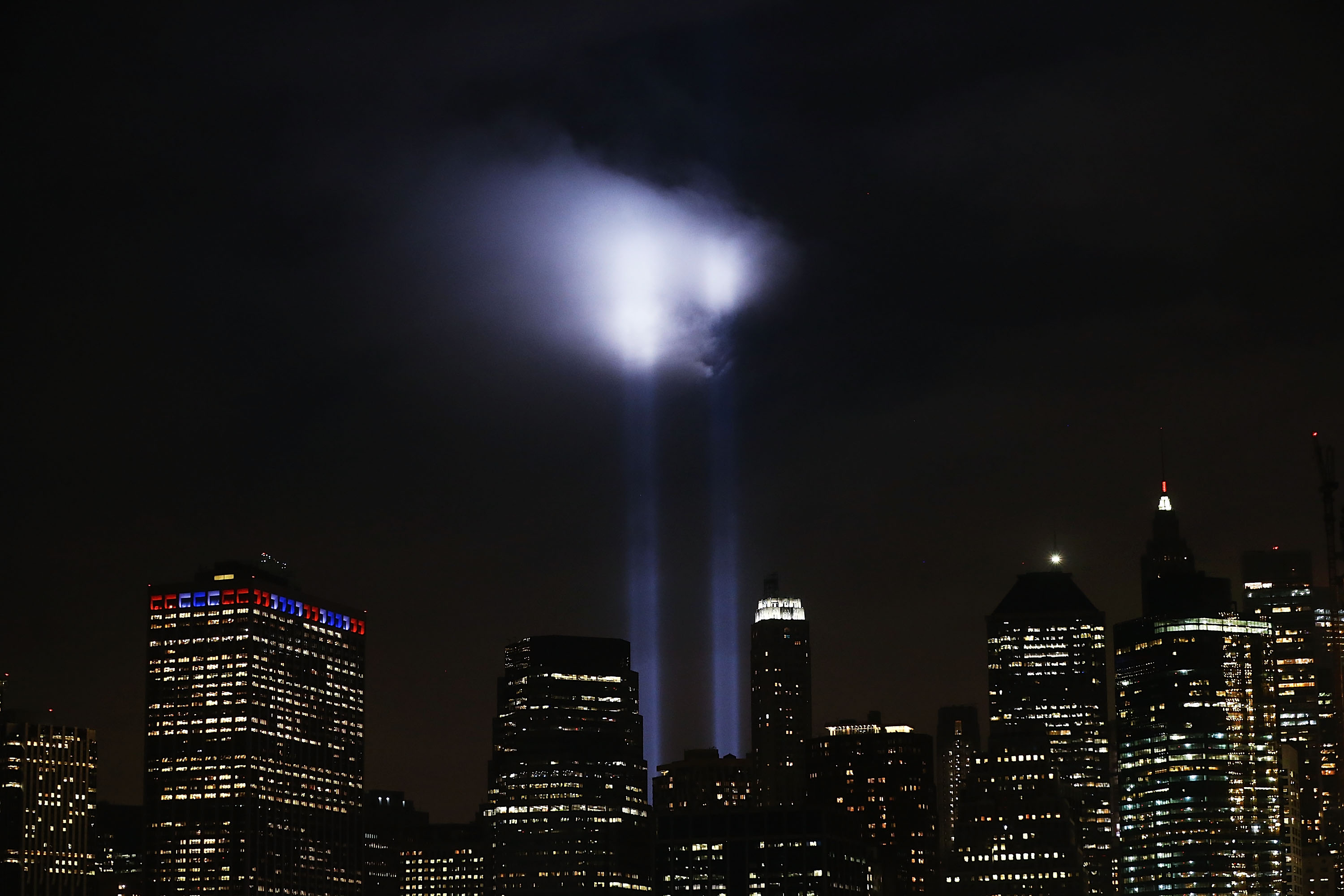 Annual Tribute In Light Marks Anniversary Of Attacks On The World Trade Center's Twin Towers