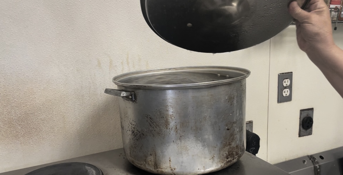 Marlin restaurant keeps fresh water at the ready incase of leaks