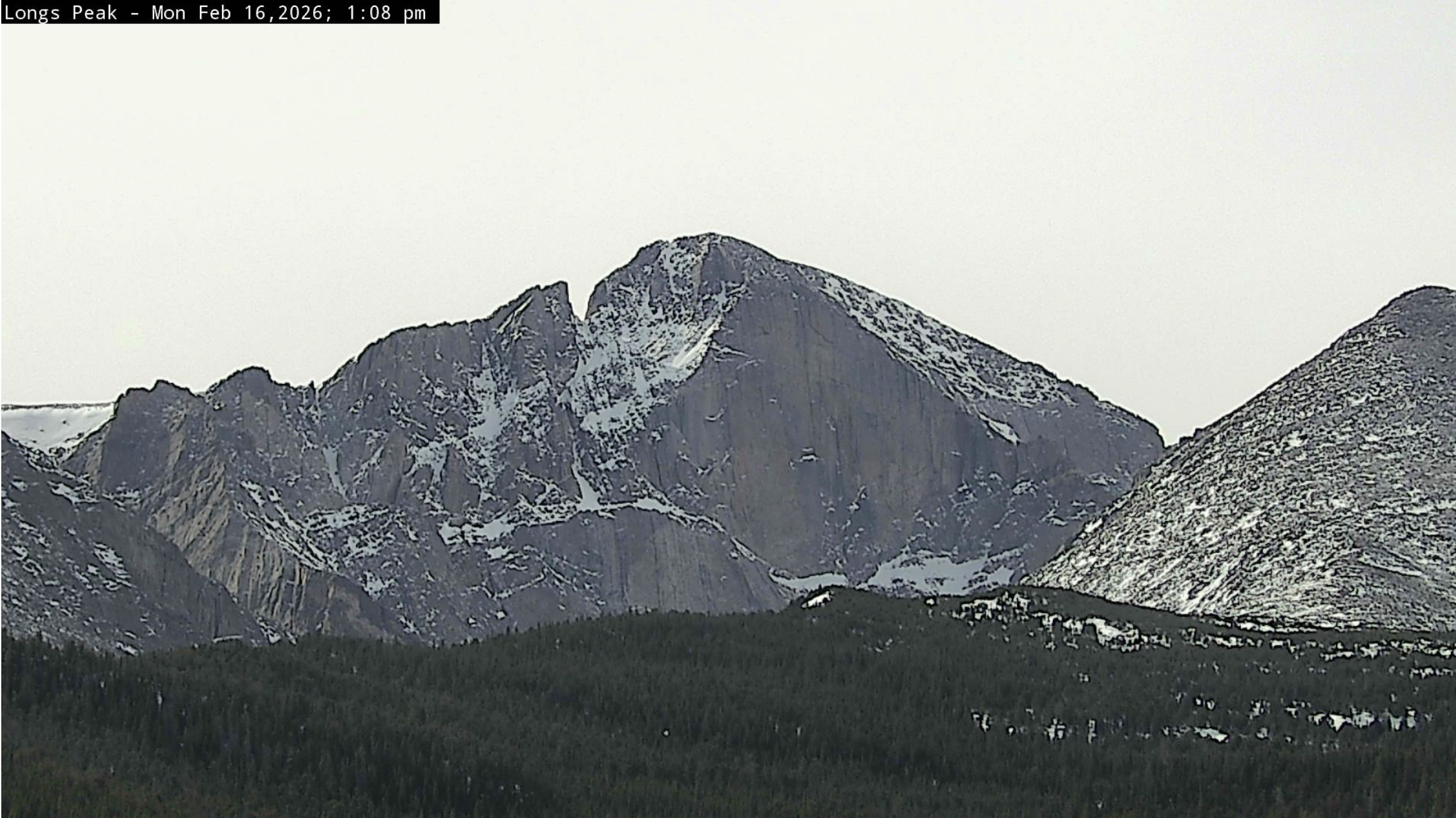 Longs Peak live view Feb 16 2026 