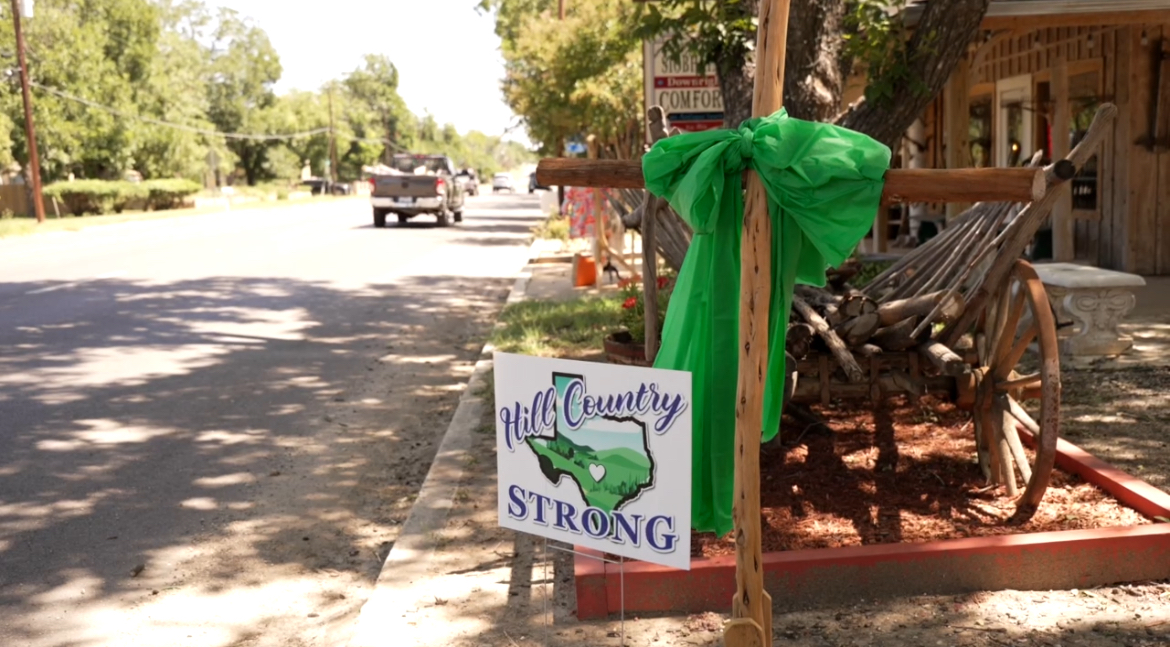 "Hill Country Strong" sign in Comfort, TX