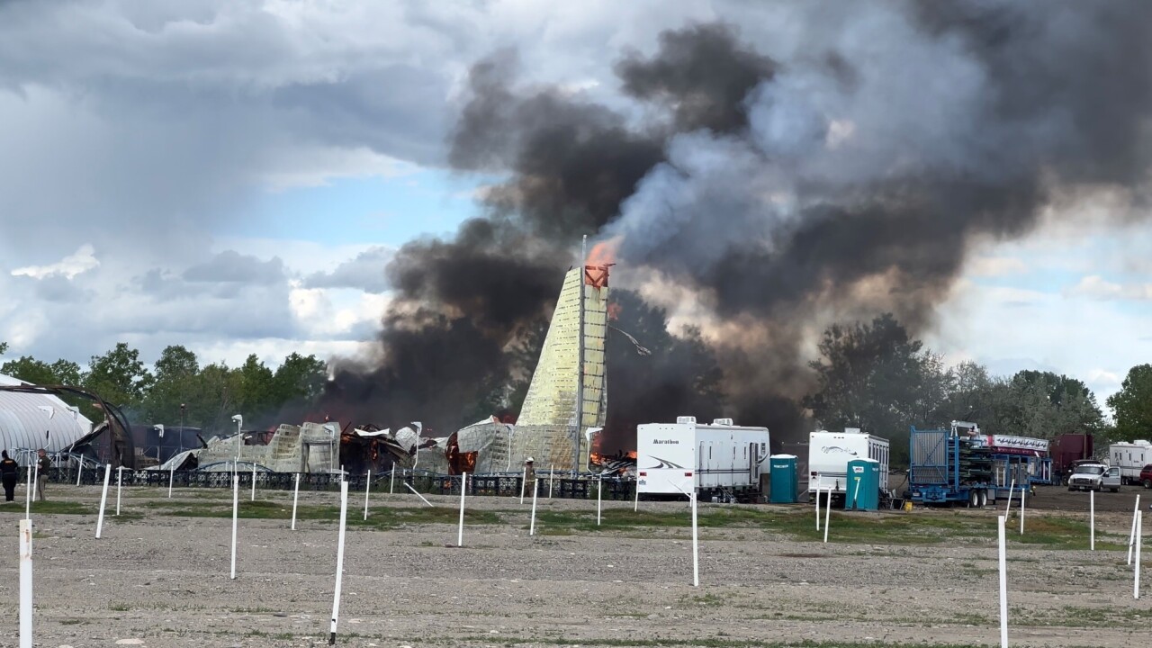 Fire destroys the Amusement Park Drive In Theater near Laurel 