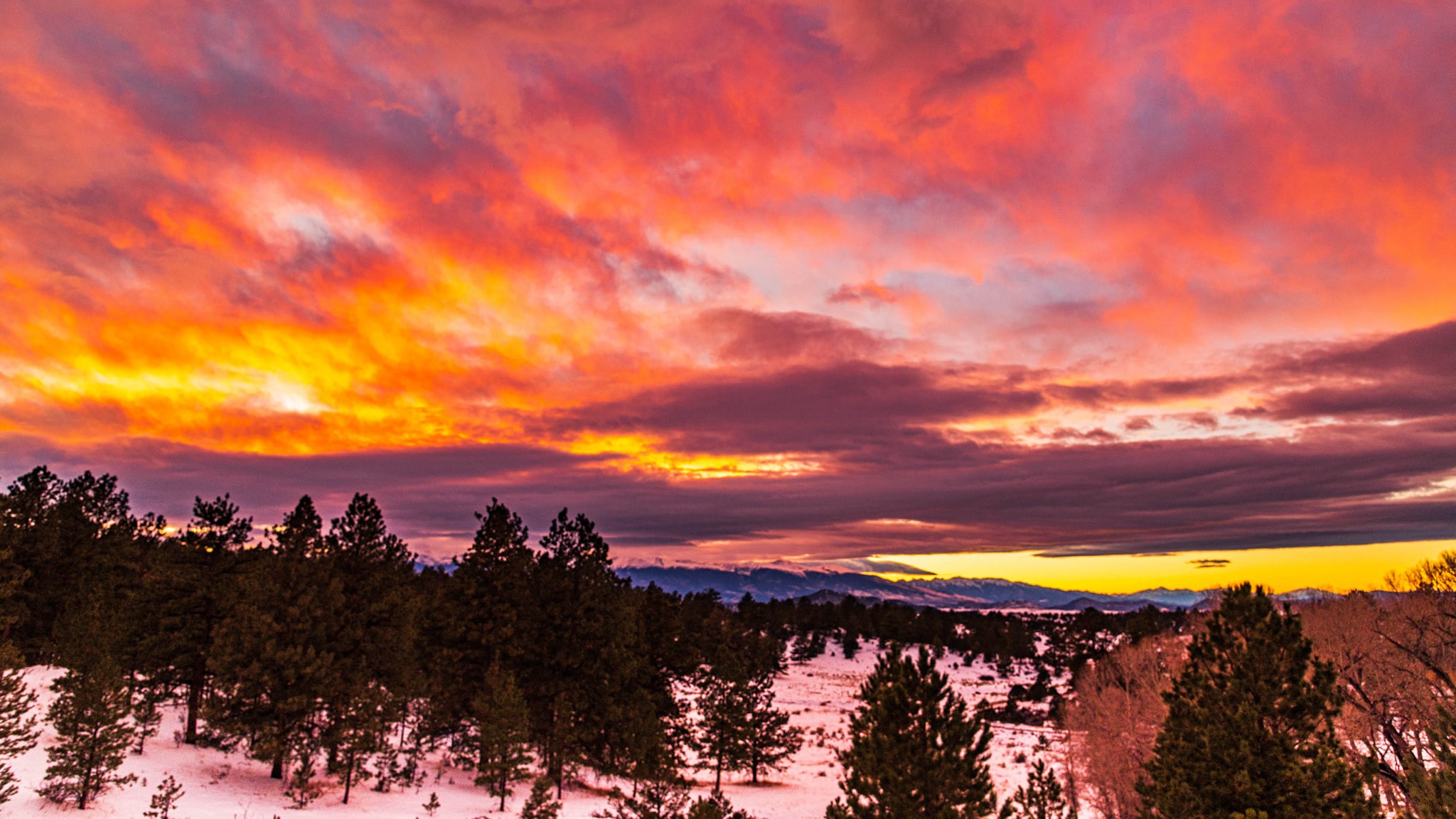 Steve Shugart Westcliffe sunset snow