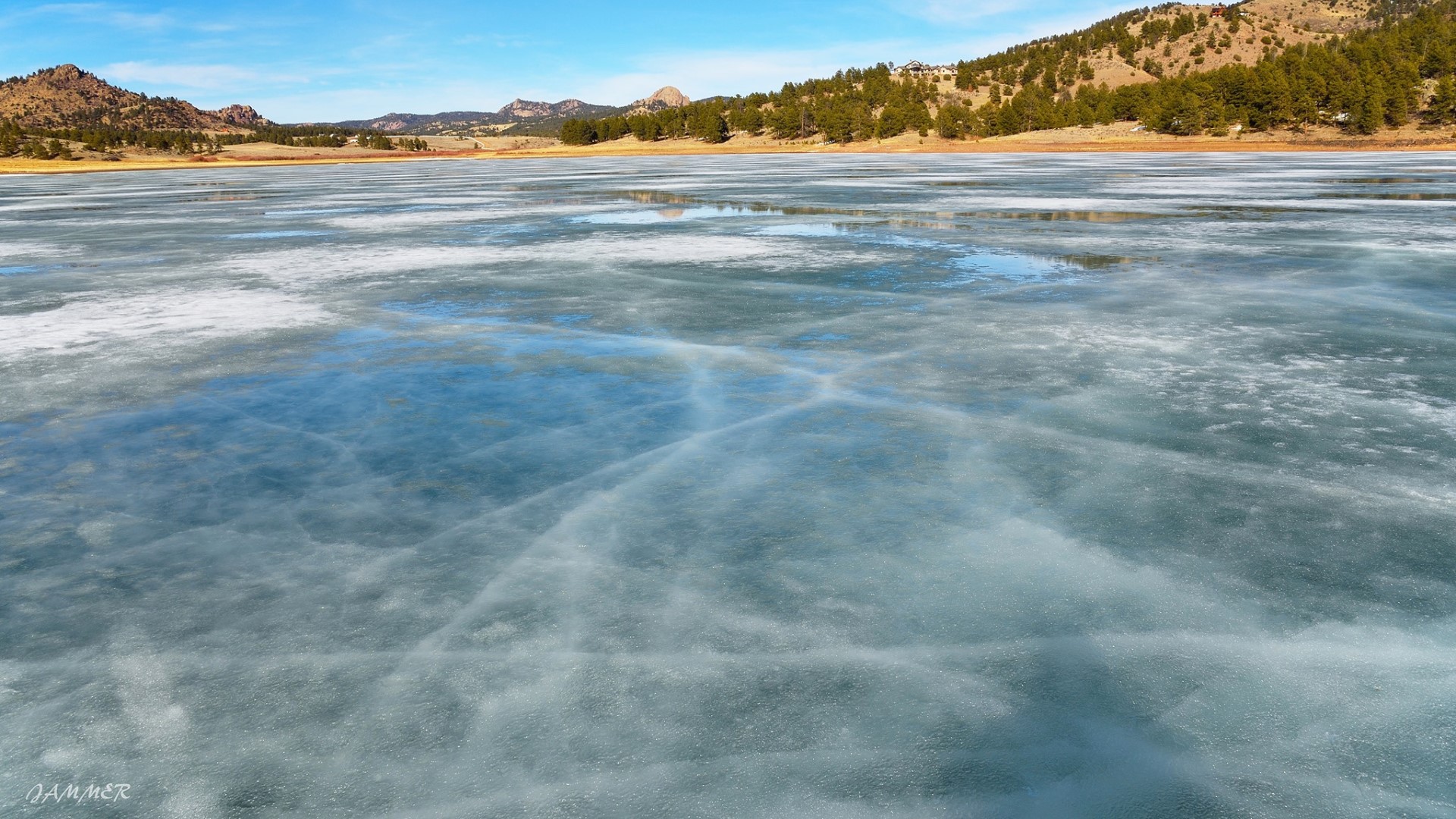 Frozen Colorado Lake