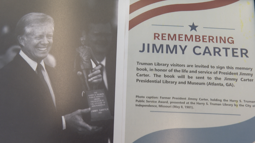 President Jimmy Carter receives Harry S Truman public service award 