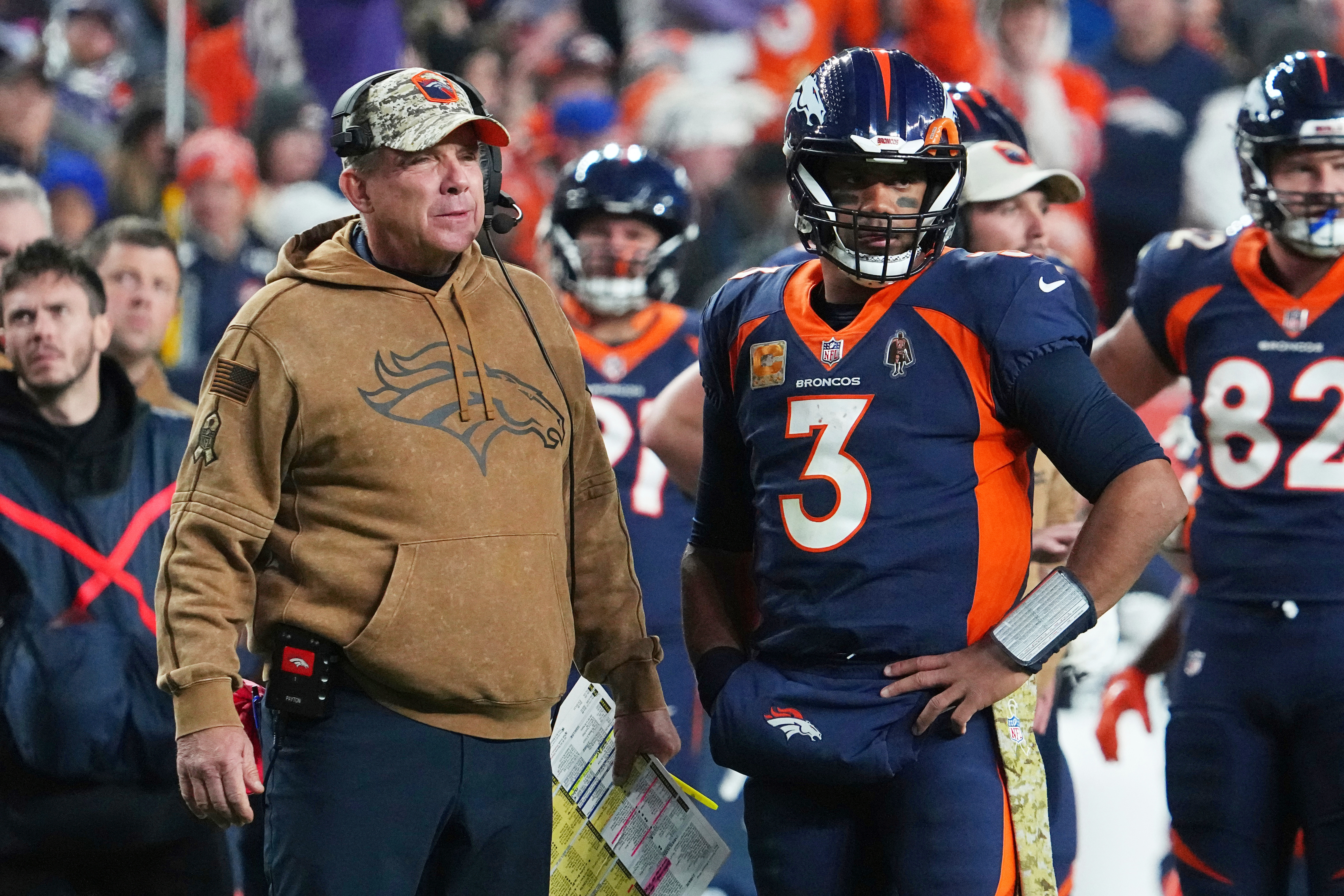 Giants Broncos Payton And Wilson Football
