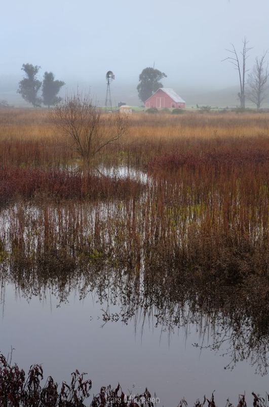A flooded field in San Luis Obispo