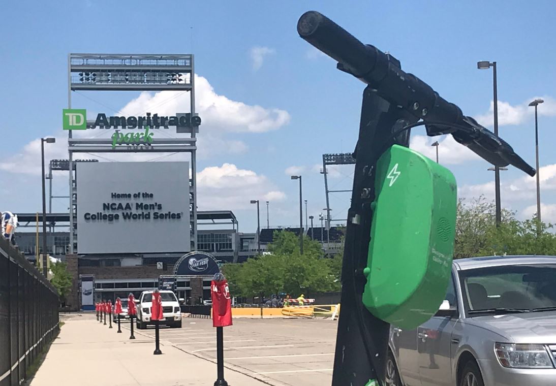 lime scooter by college world series td ameritrade park