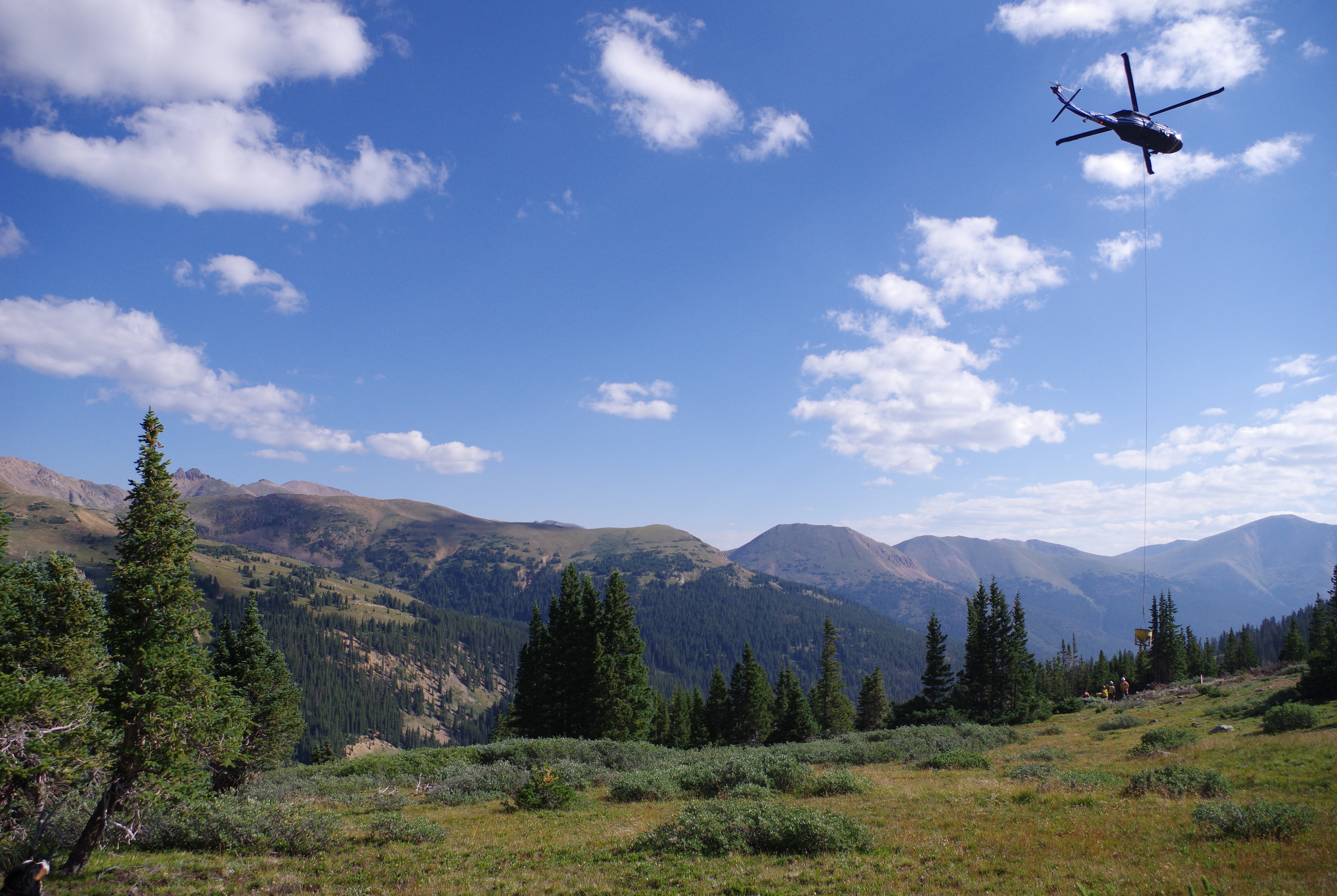 Loveland Ski Area Crews pouring concrete for new lift 6 