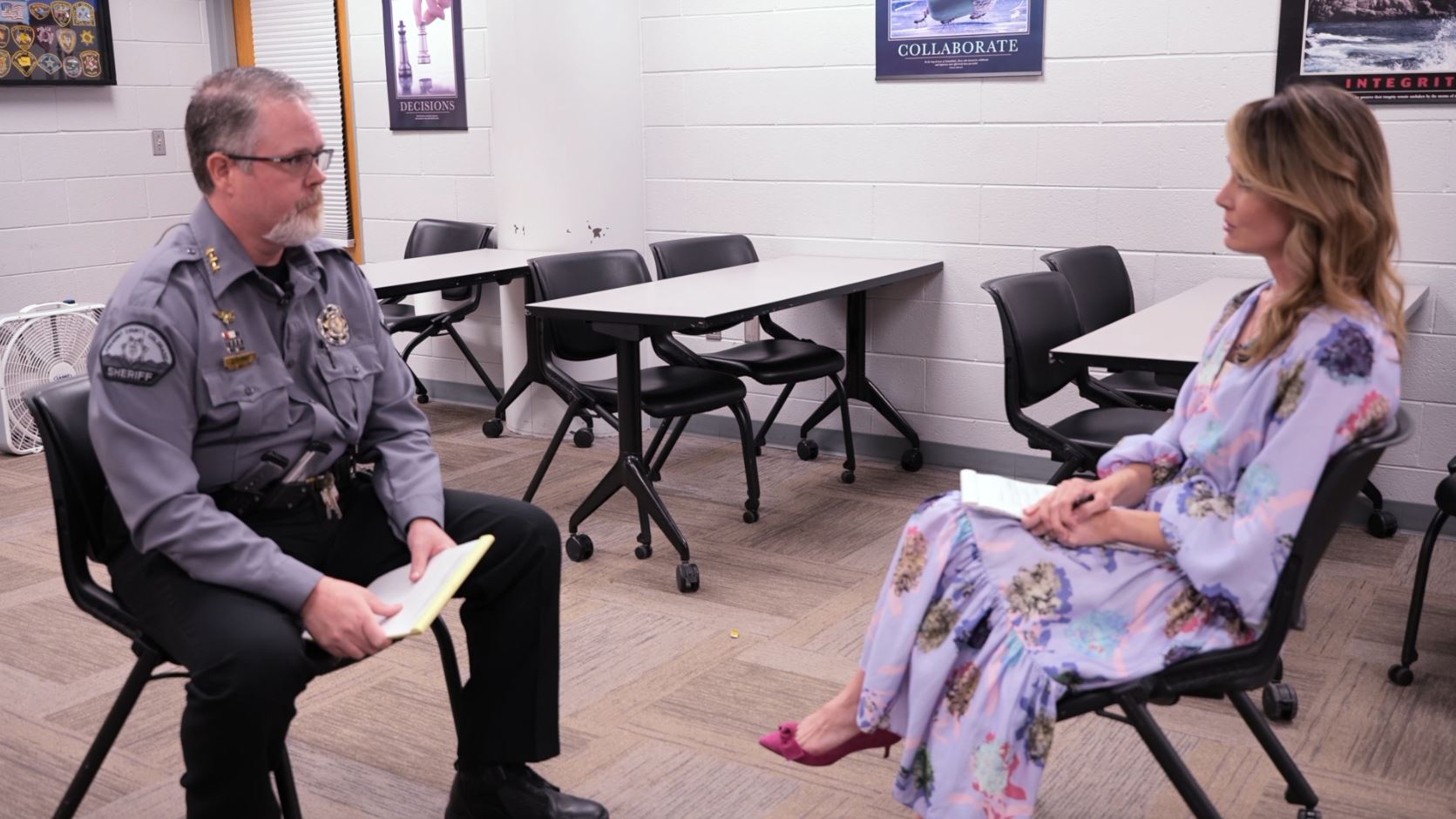 Dianne Derby and Undersheriff Derek Irvine