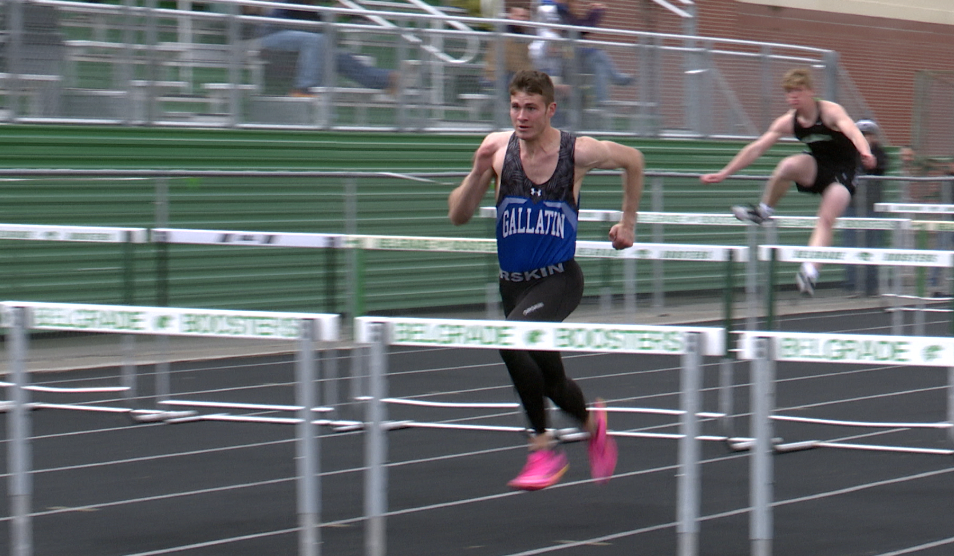 Gallatin's Nash Coley set a PR in three different events Friday: 110m Hurdles (14.97s), 300m Hurdles (39.65s), and 200m Dash (22.56s).