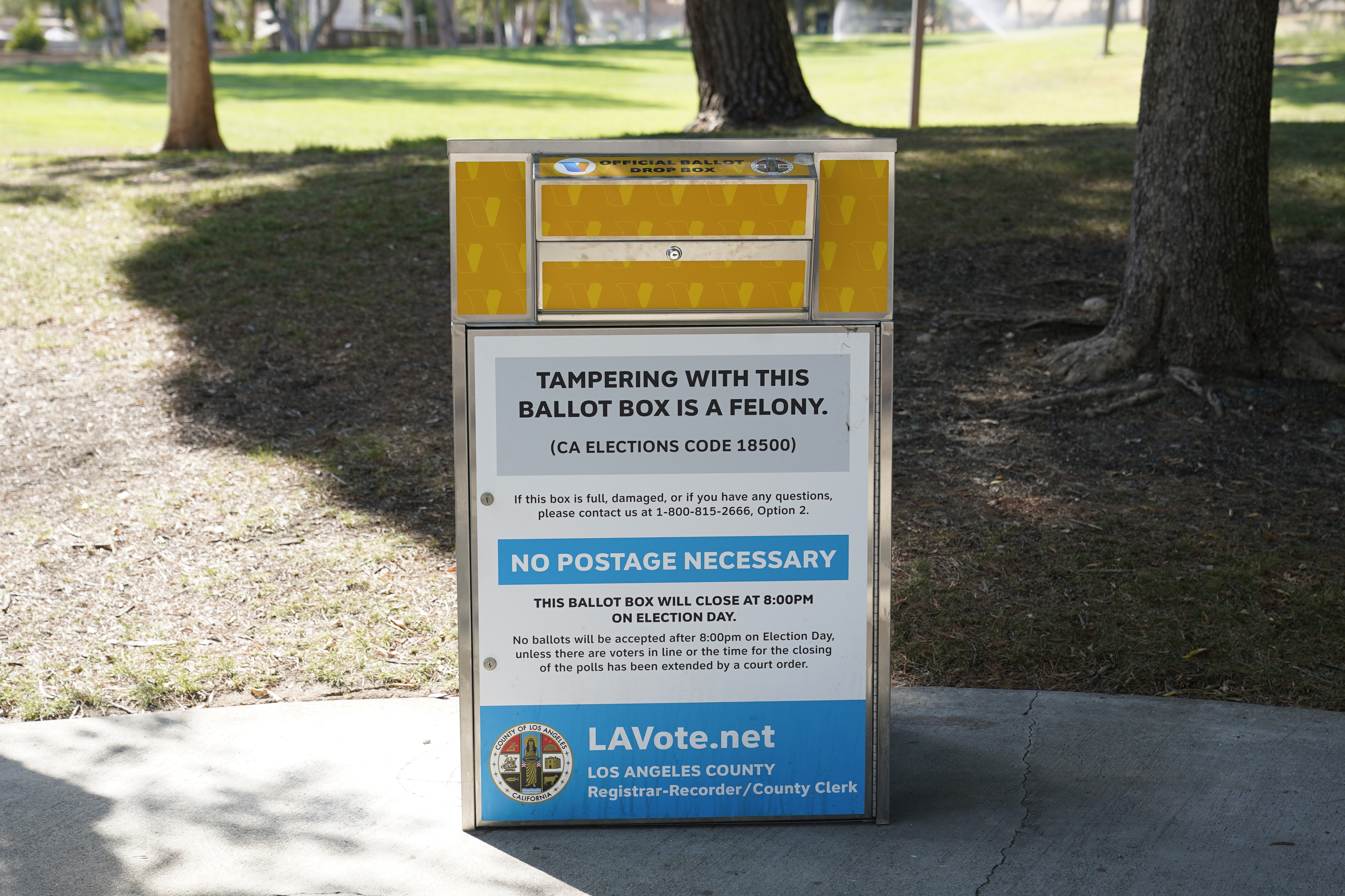 Election 2020 California Ballot Box