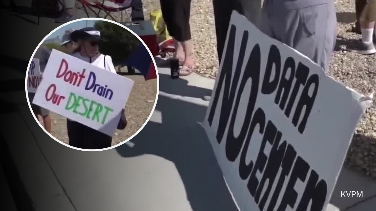 Pahrump residents protest data centers