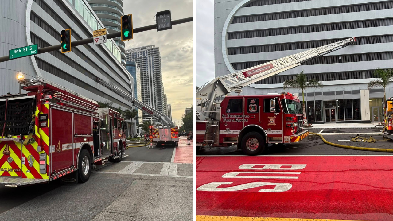 2 vehicles caught fire in St. Pete parking garage: SPFR