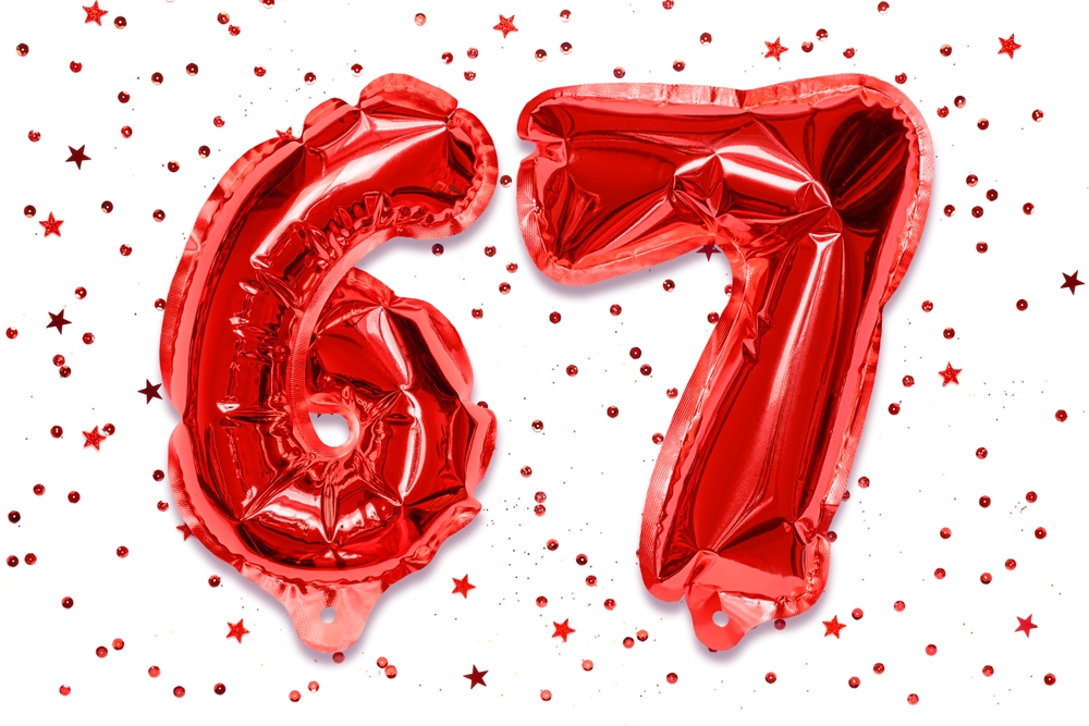 67 balloons