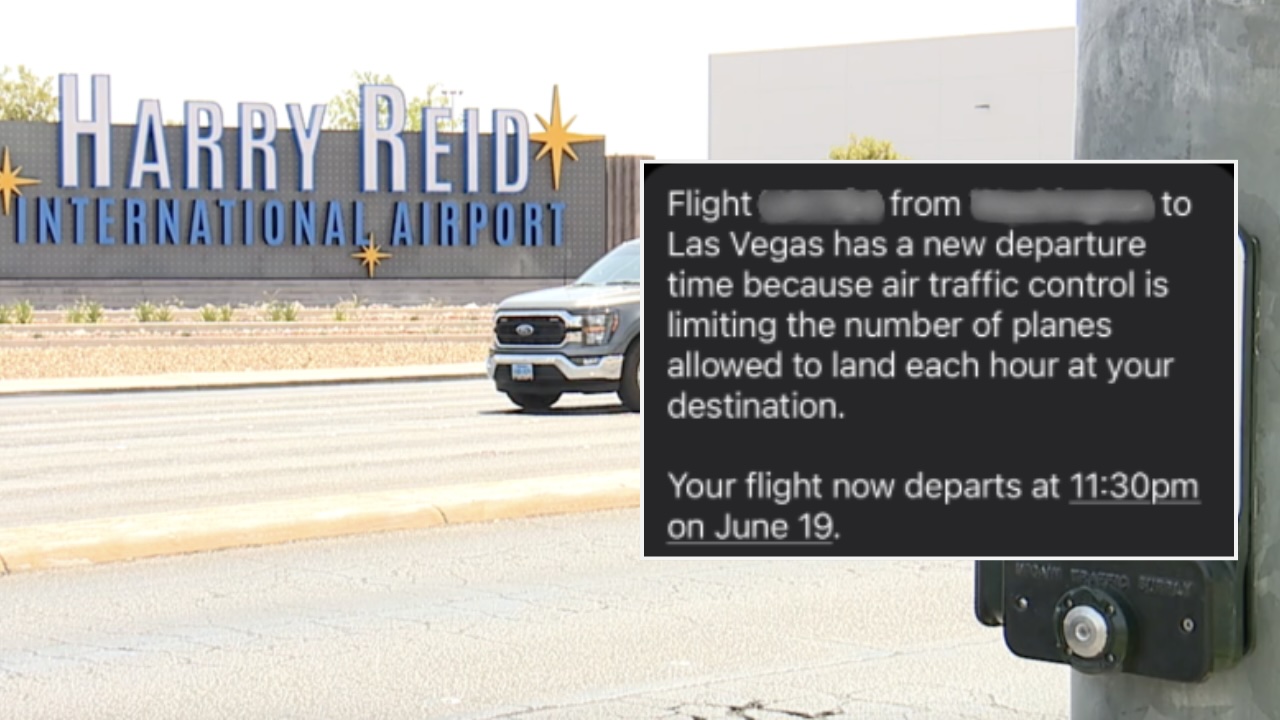 A ground delay at Harry Reid International Airport has passengers dealing with delays this evening. 