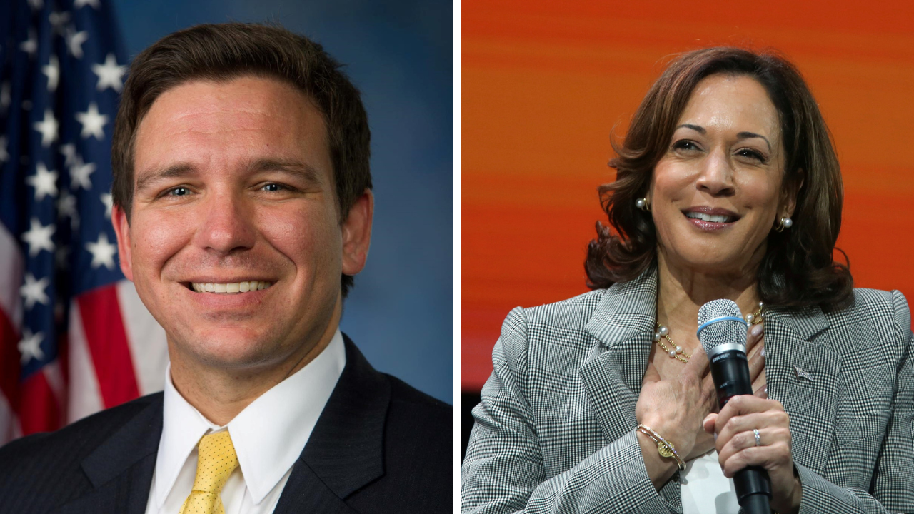 It's Kamala Harris vs. Ron DeSantis in the fight over Florida's new teachings on slavery