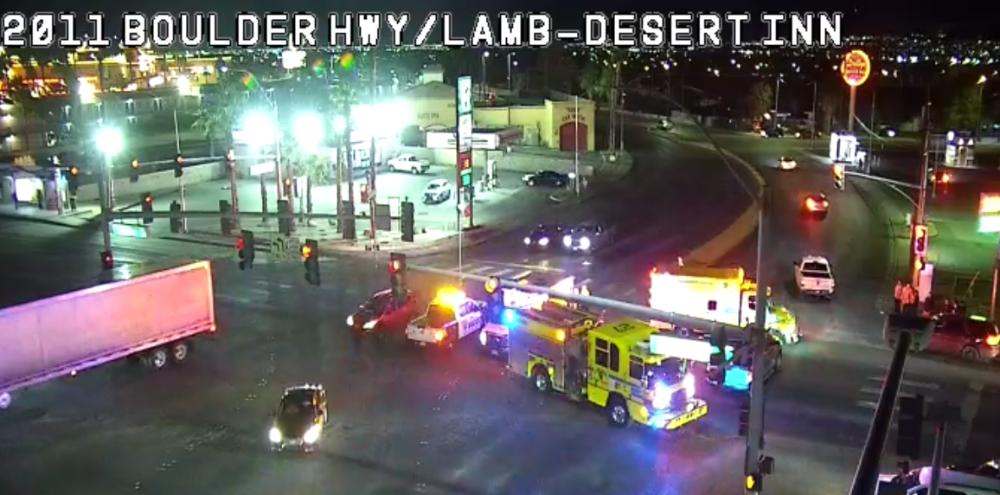 LVMPD: Motorcyclist hospitalized following crash on Boulder Highway and Desert Inn