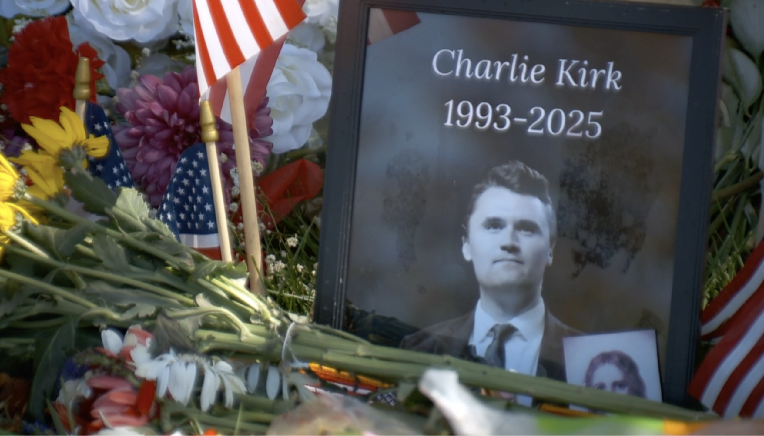 A memorial for Charlie Kirk.